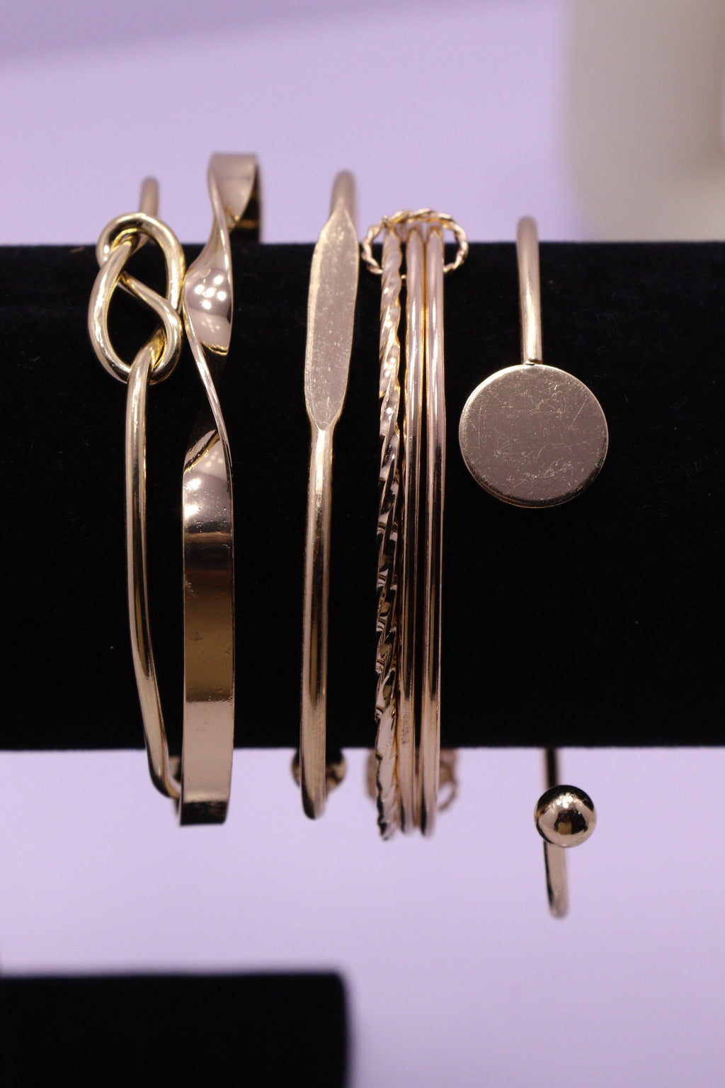 Sleek Wrist Series 0112 - AZ Golden Bangle Set