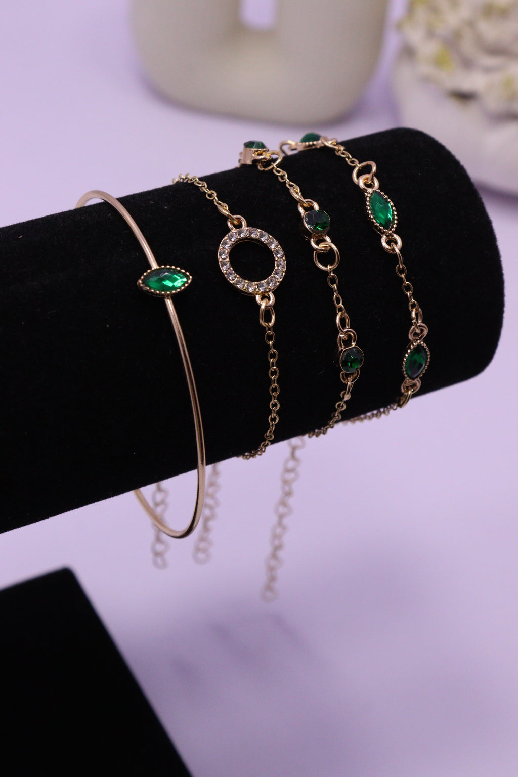 Sleek Wrist Series 0113 - AZ Golden Bangle Set