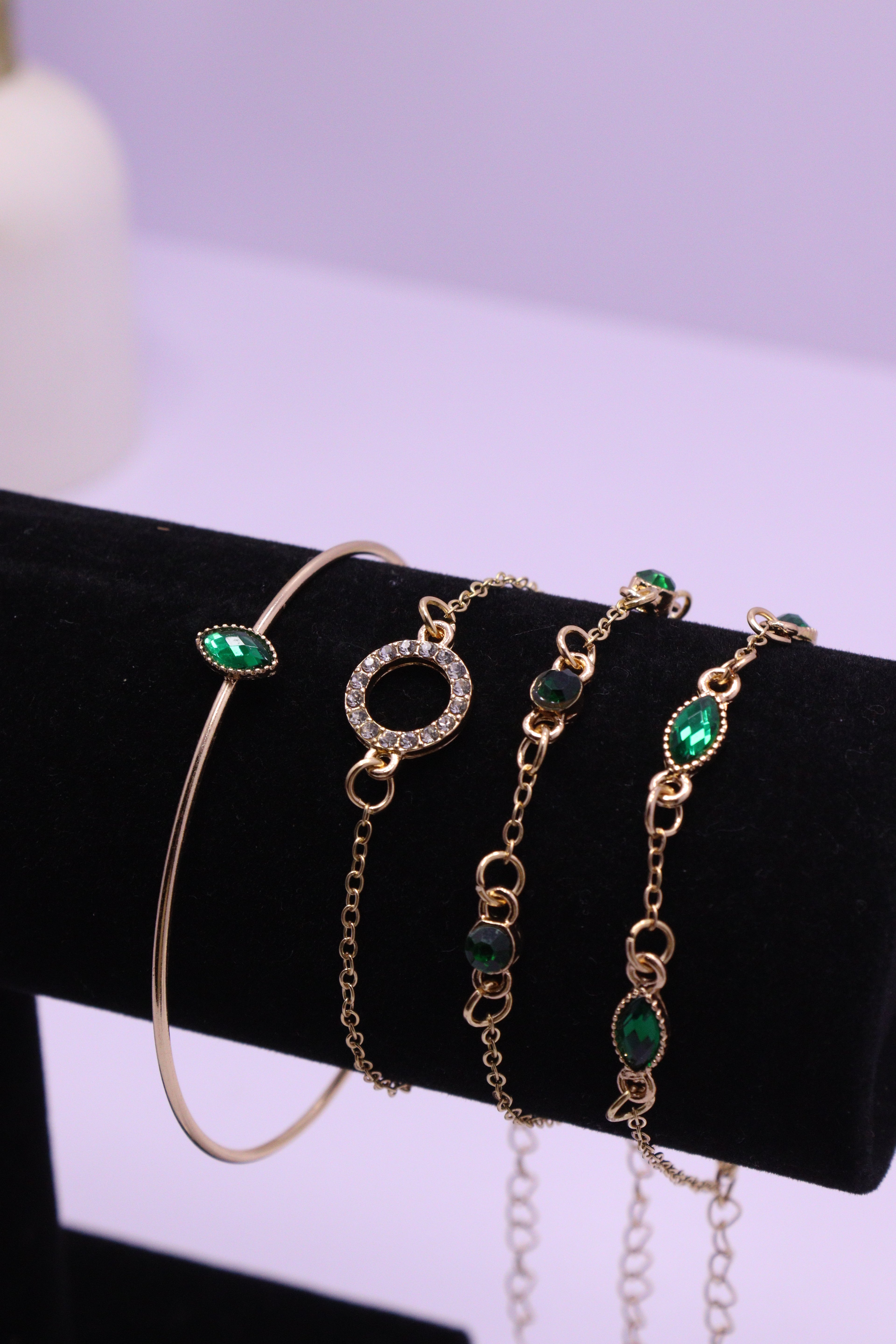 Sleek Wrist Series 0113 - AZ Golden Bangle Set