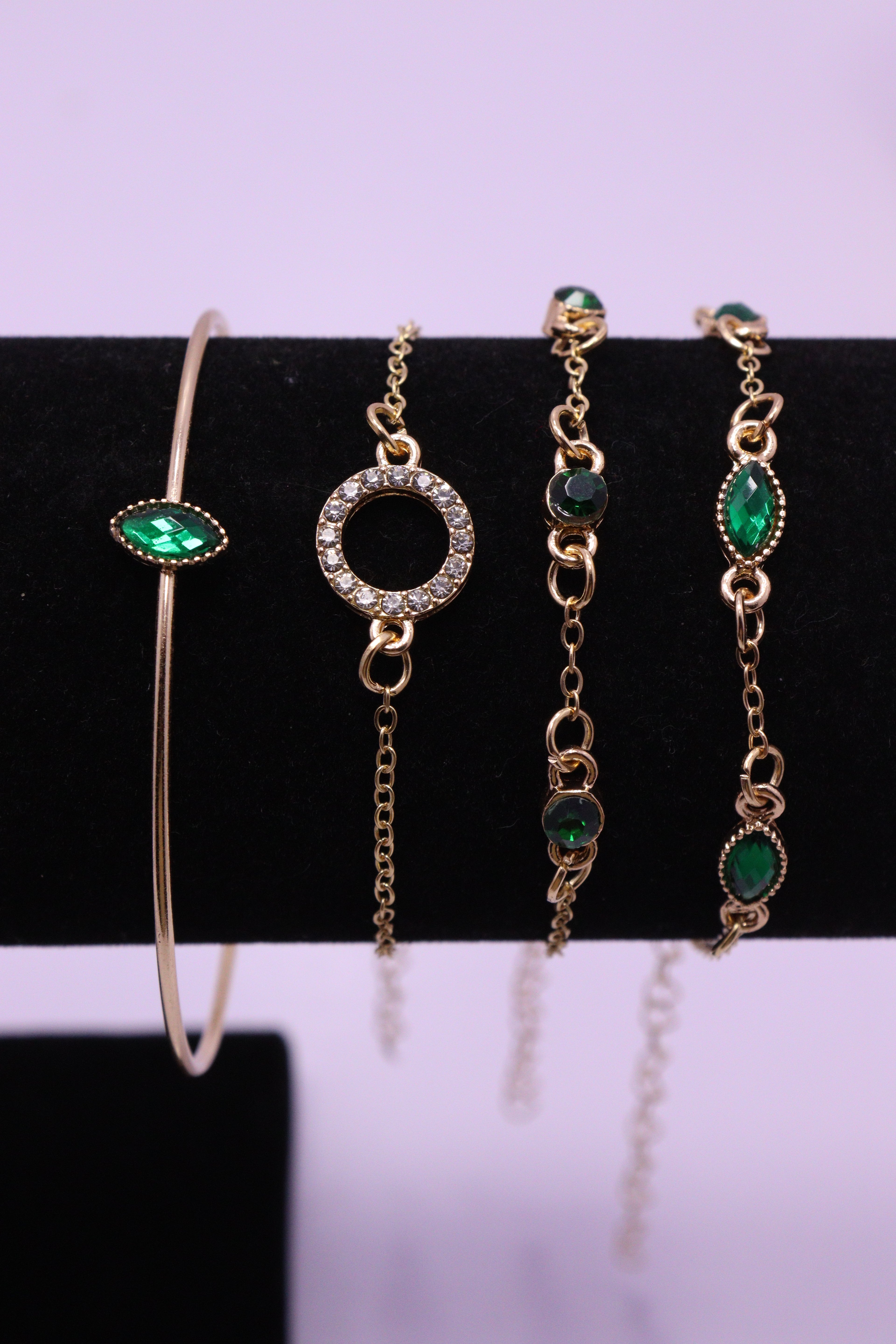 Sleek Wrist Series 0113 - AZ Golden Bangle Set