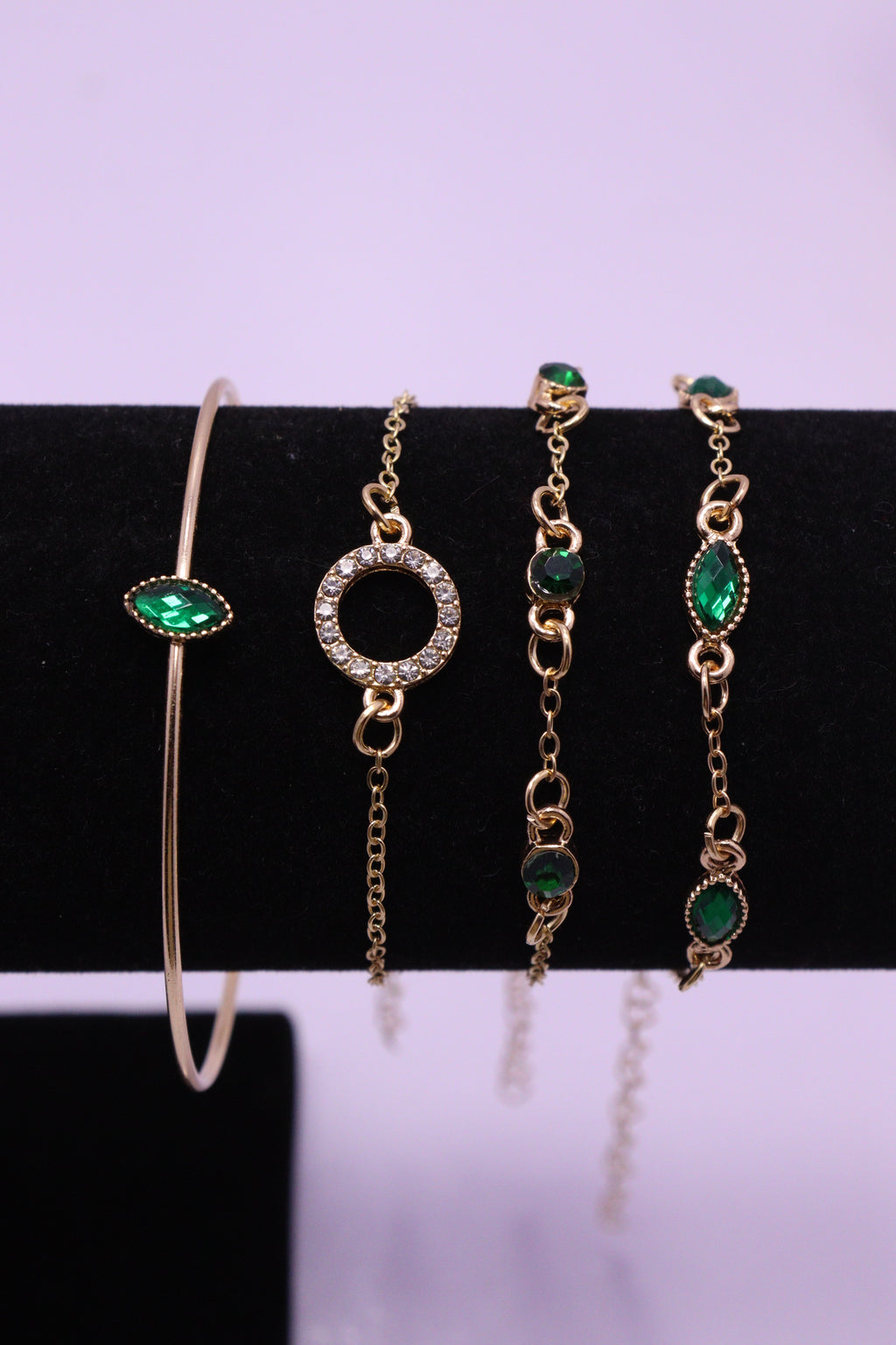 Sleek Wrist Series 0113 - AZ Golden Bangle Set