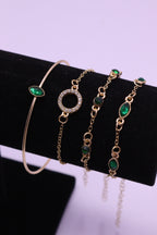 Sleek Wrist Series 0113 - AZ Golden Bangle Set