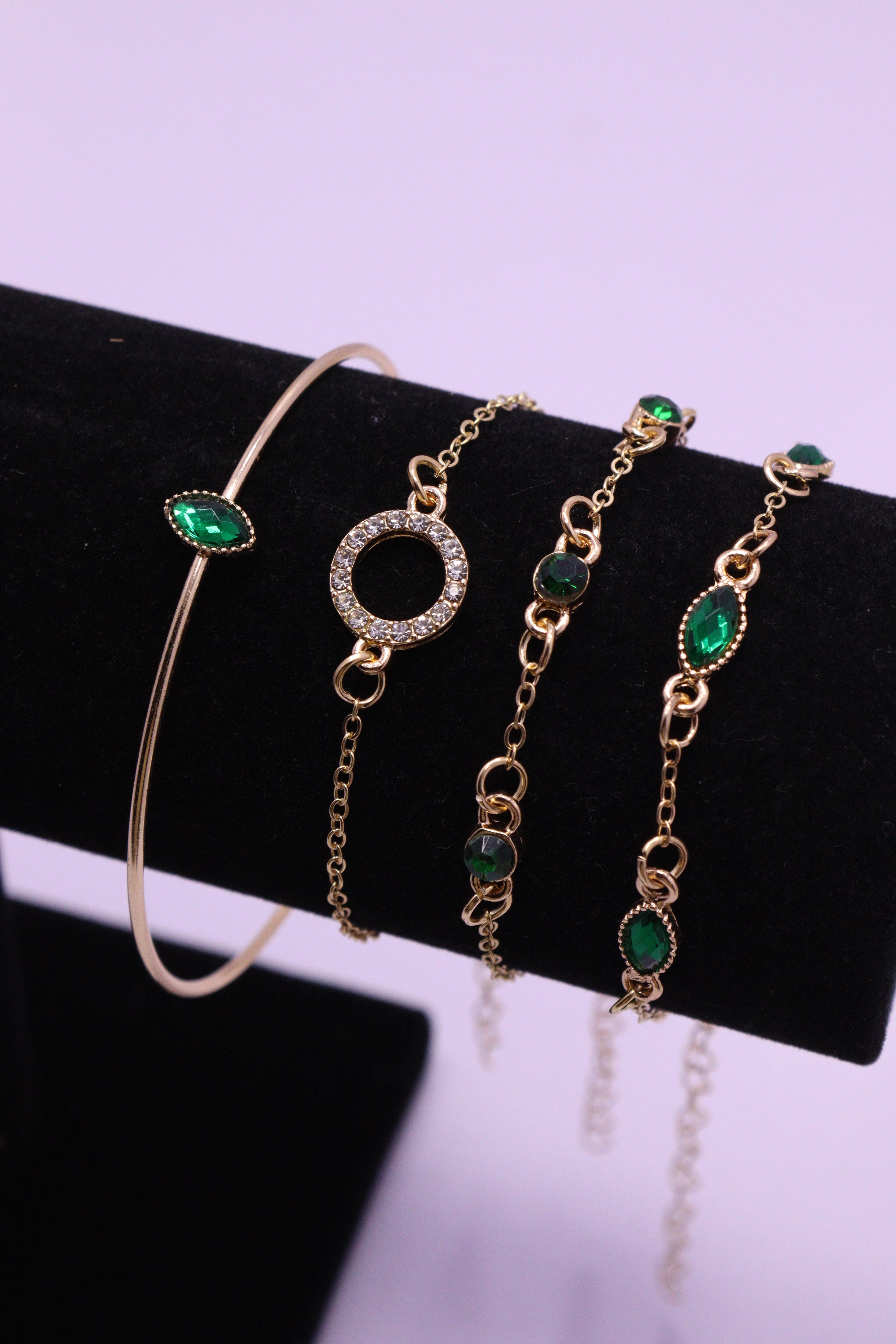 Sleek Wrist Series 0113 - AZ Golden Bangle Set