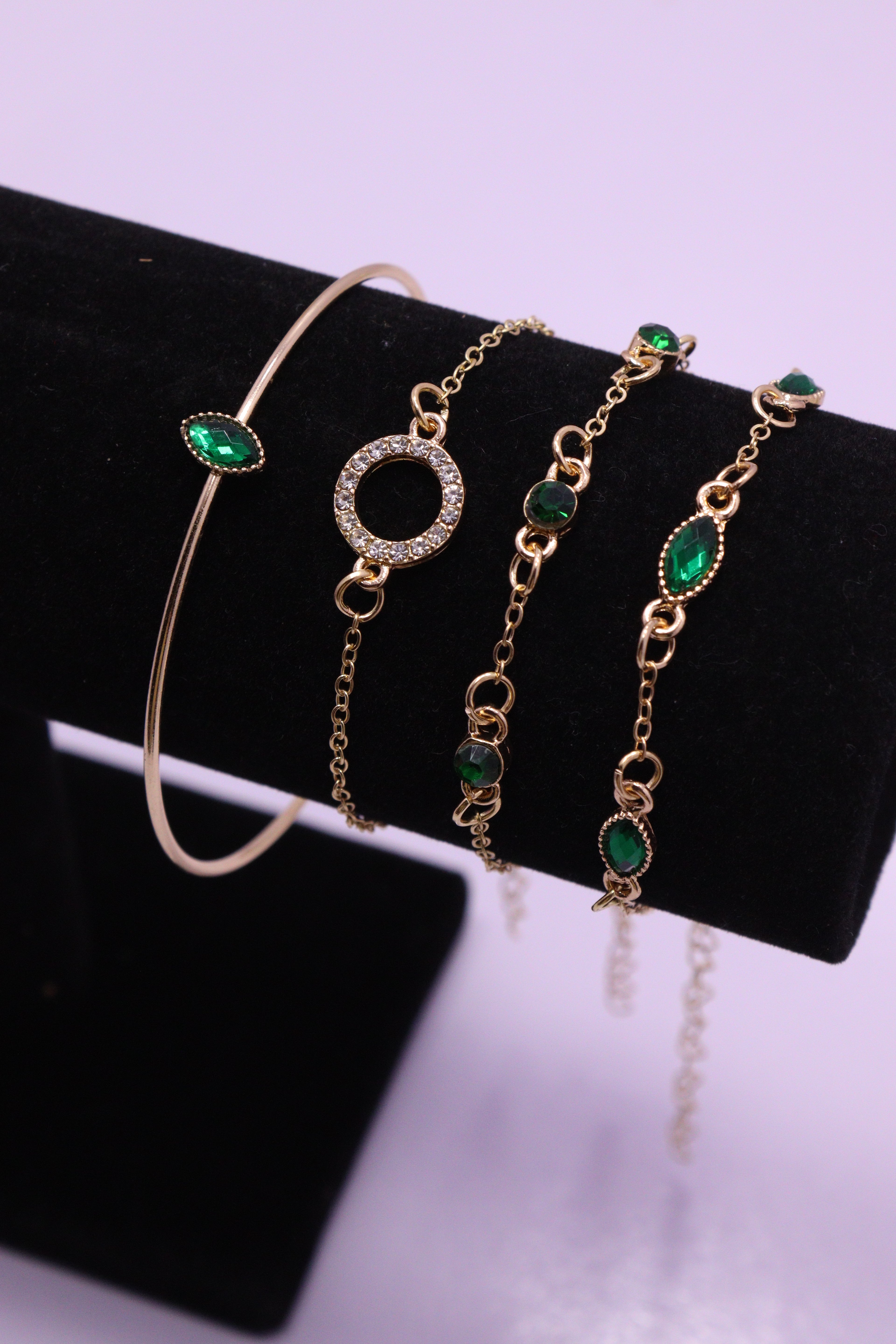 Sleek Wrist Series 0113 - AZ Golden Bangle Set