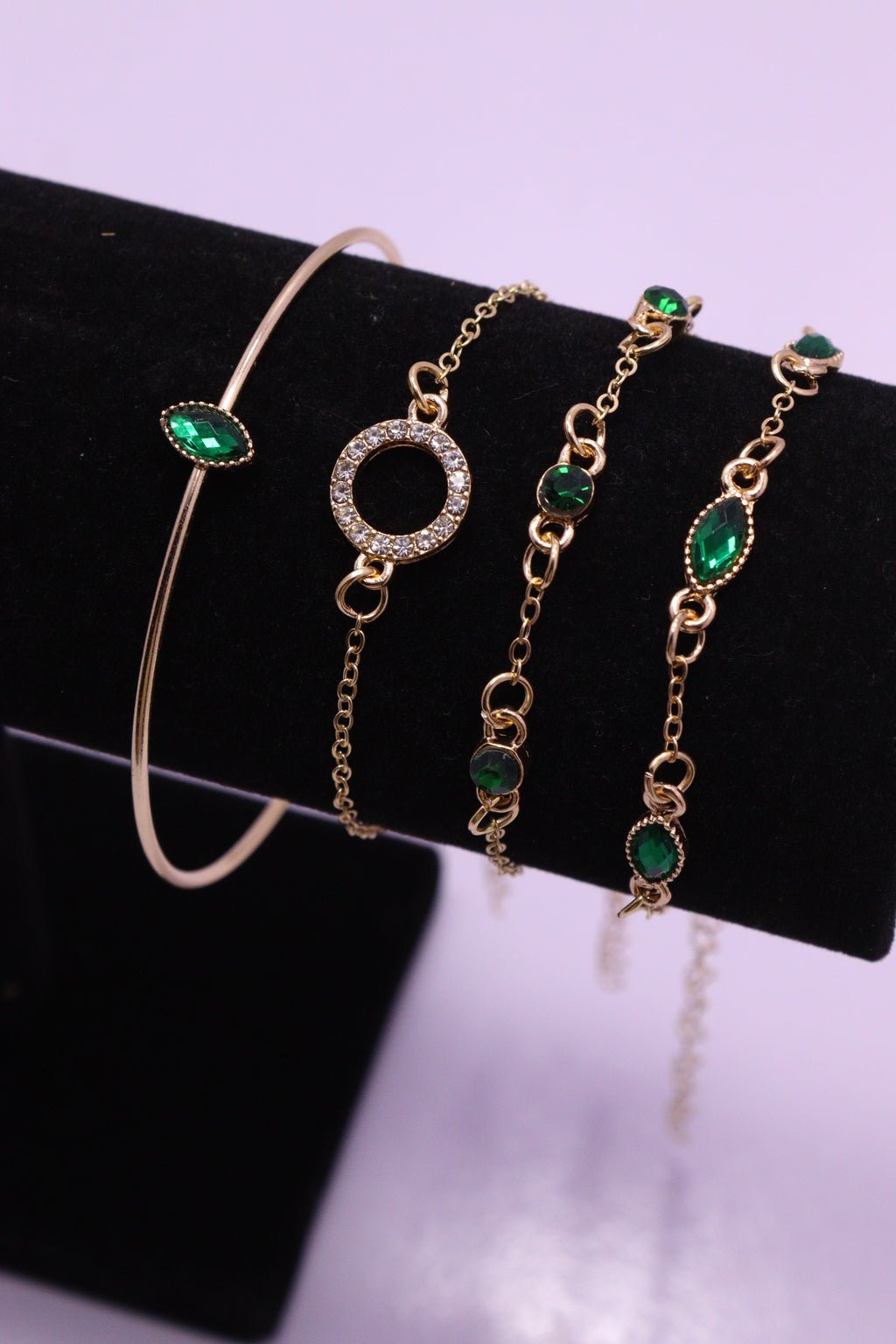 Sleek Wrist Series 0113 - AZ Golden Bangle Set