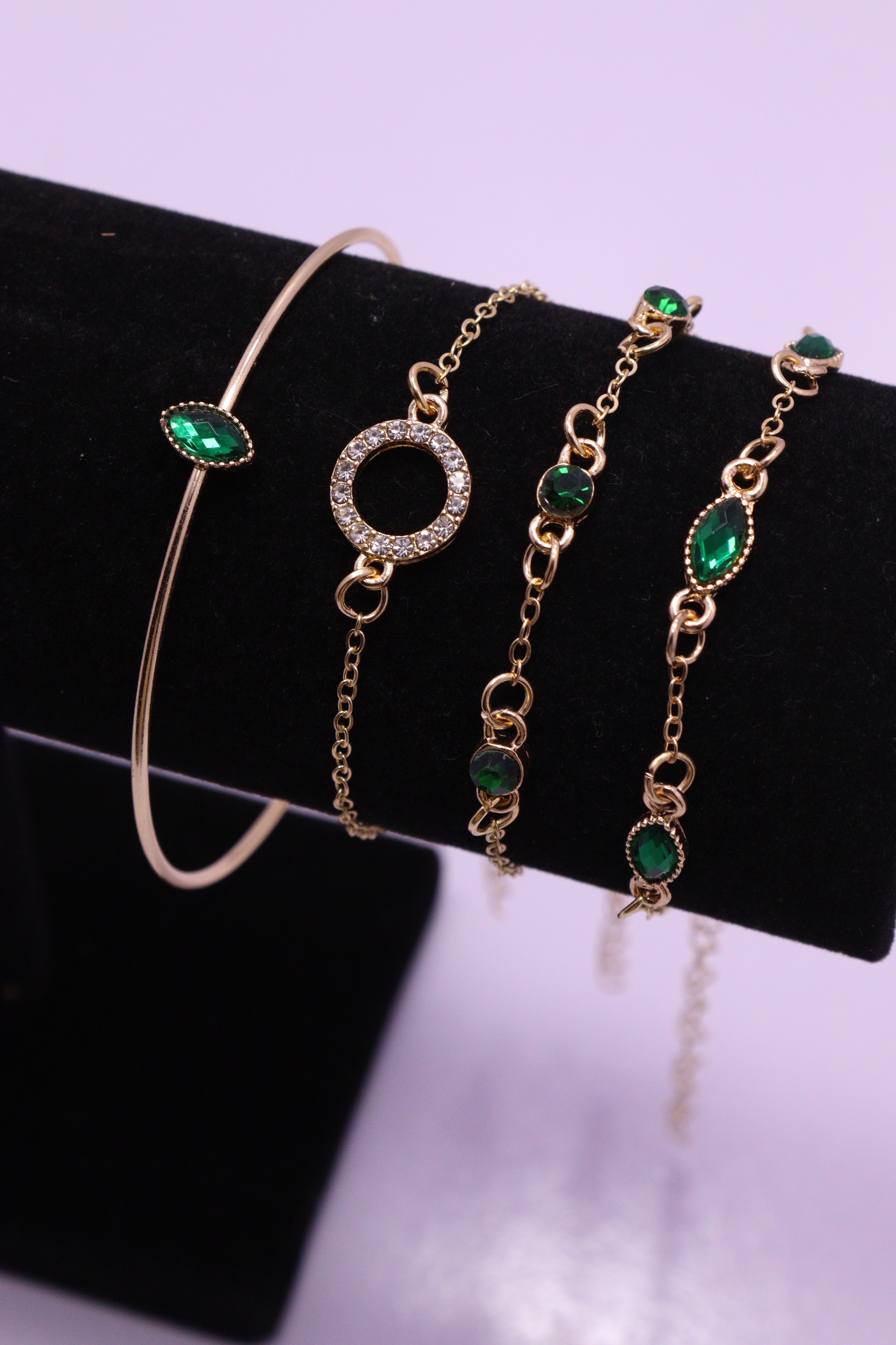 Sleek Wrist Series 0113 - AZ Golden Bangle Set