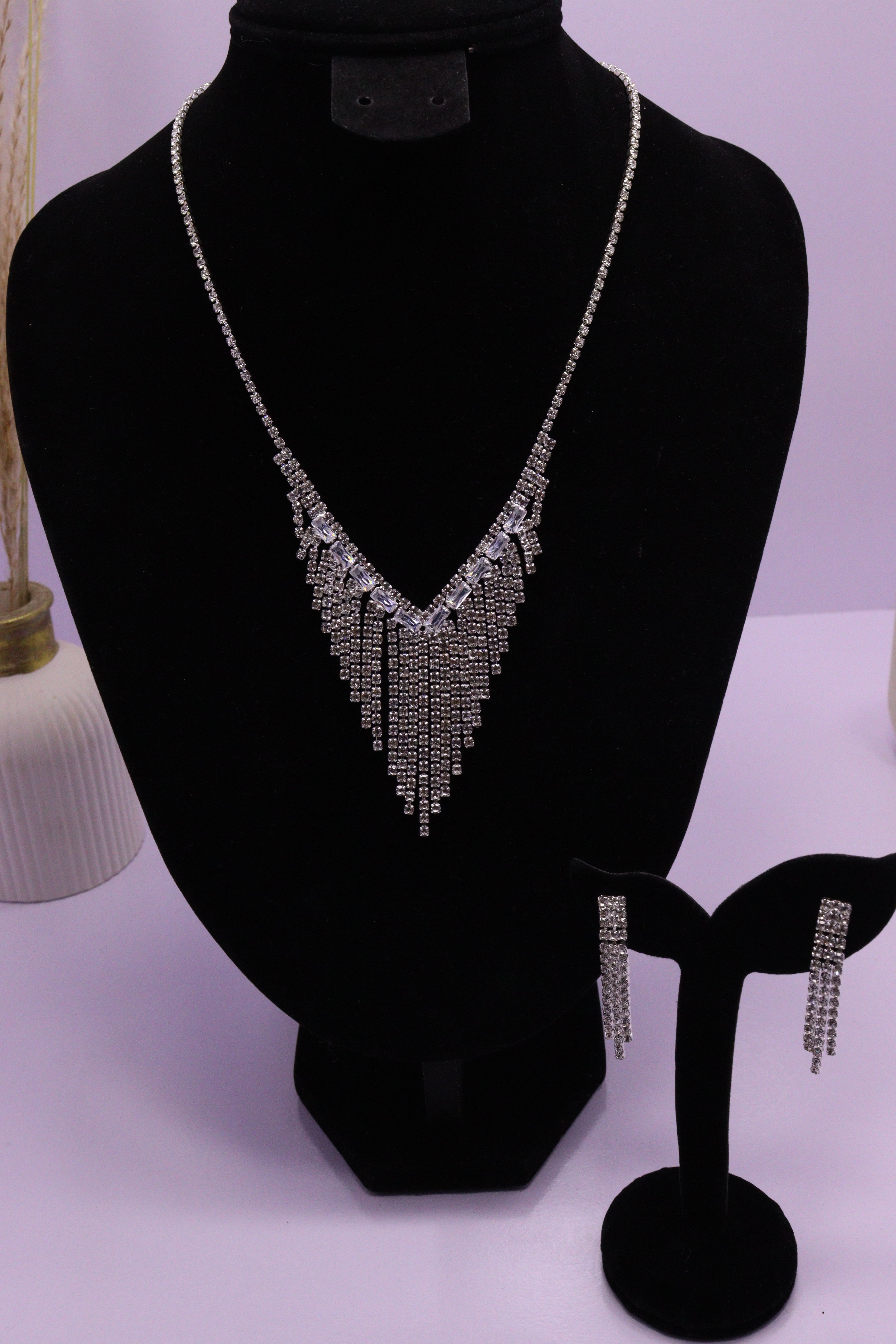 Diva Statement Sets Series 0004 - AZ Silver Bridal Set