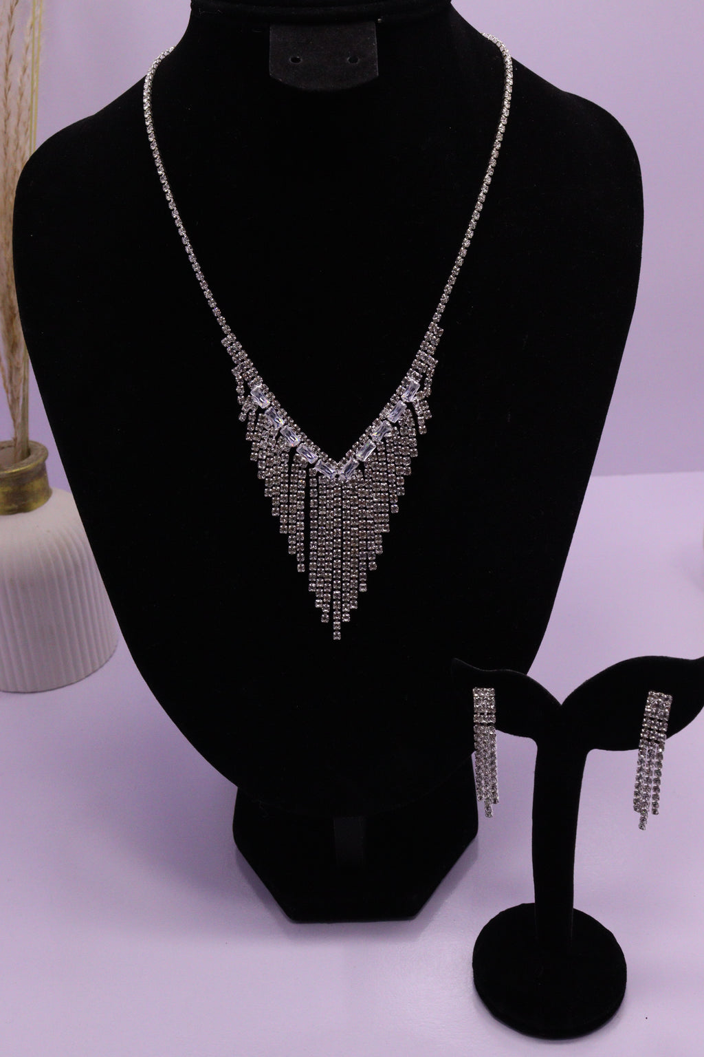 Diva Statement Sets Series 0004 - AZ Silver Bridal Set