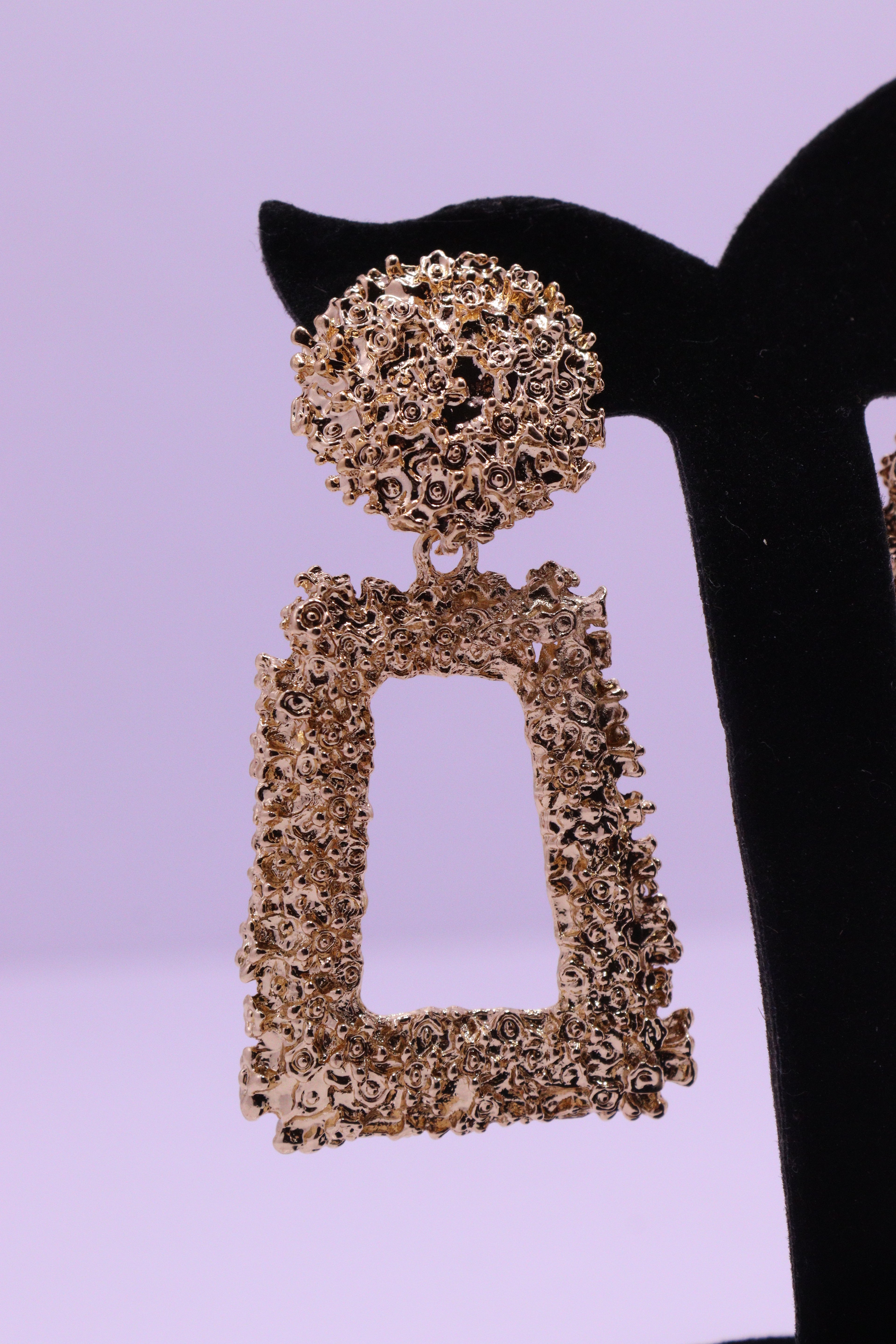 Bold Glow Series 0026 - AZ Golden Ear ring