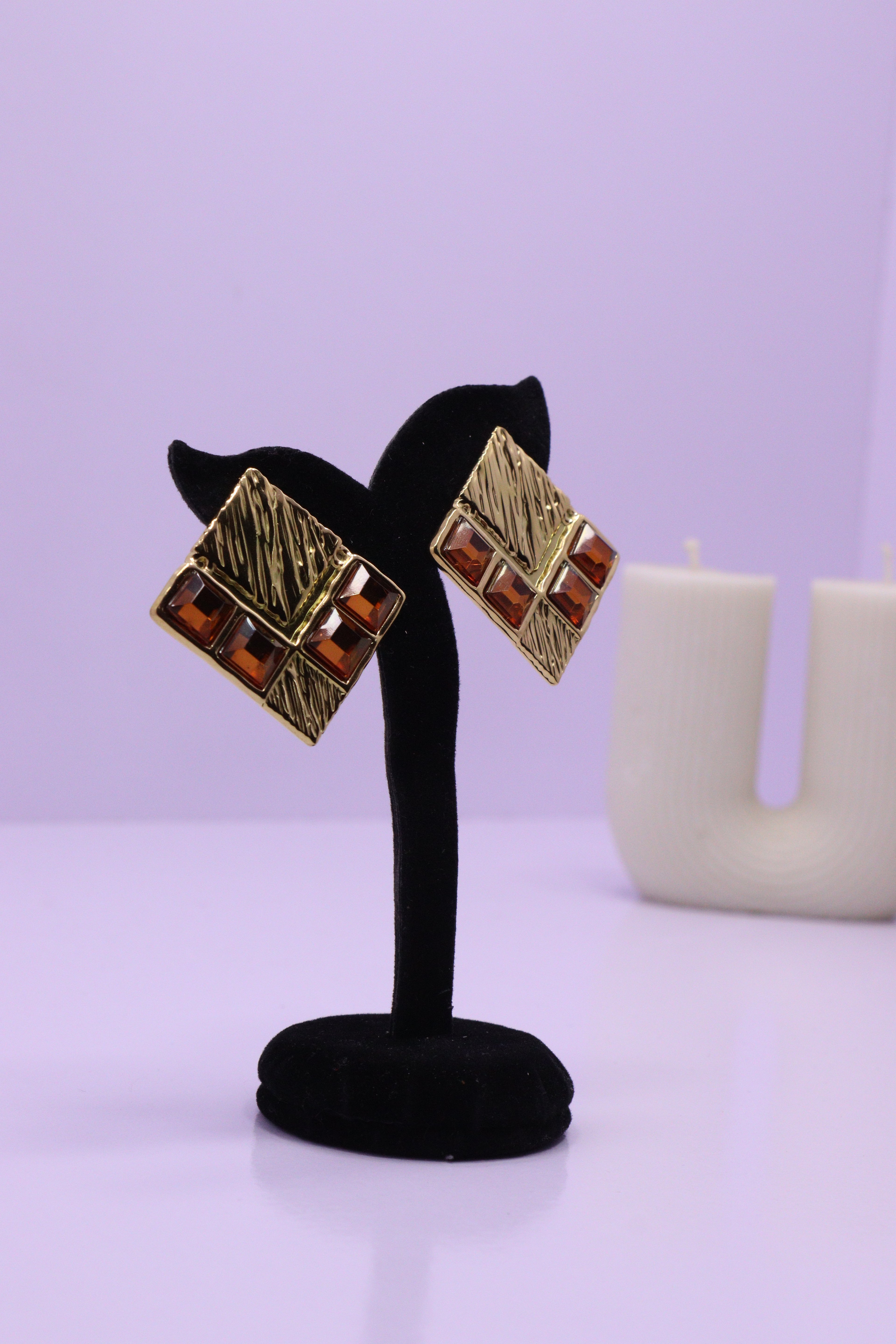 Bold Glow Series 0024 - AZ Golden Ear ring