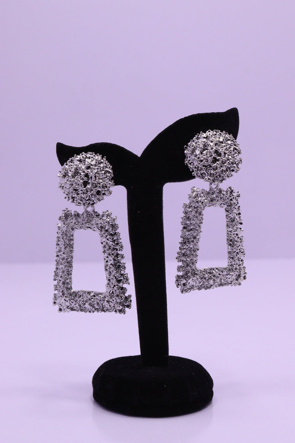 Bold Glow Series 0027 - AZ Silver Ear ring