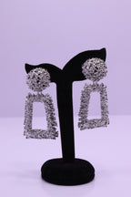 Bold Glow Series 0027 - AZ Silver Ear ring