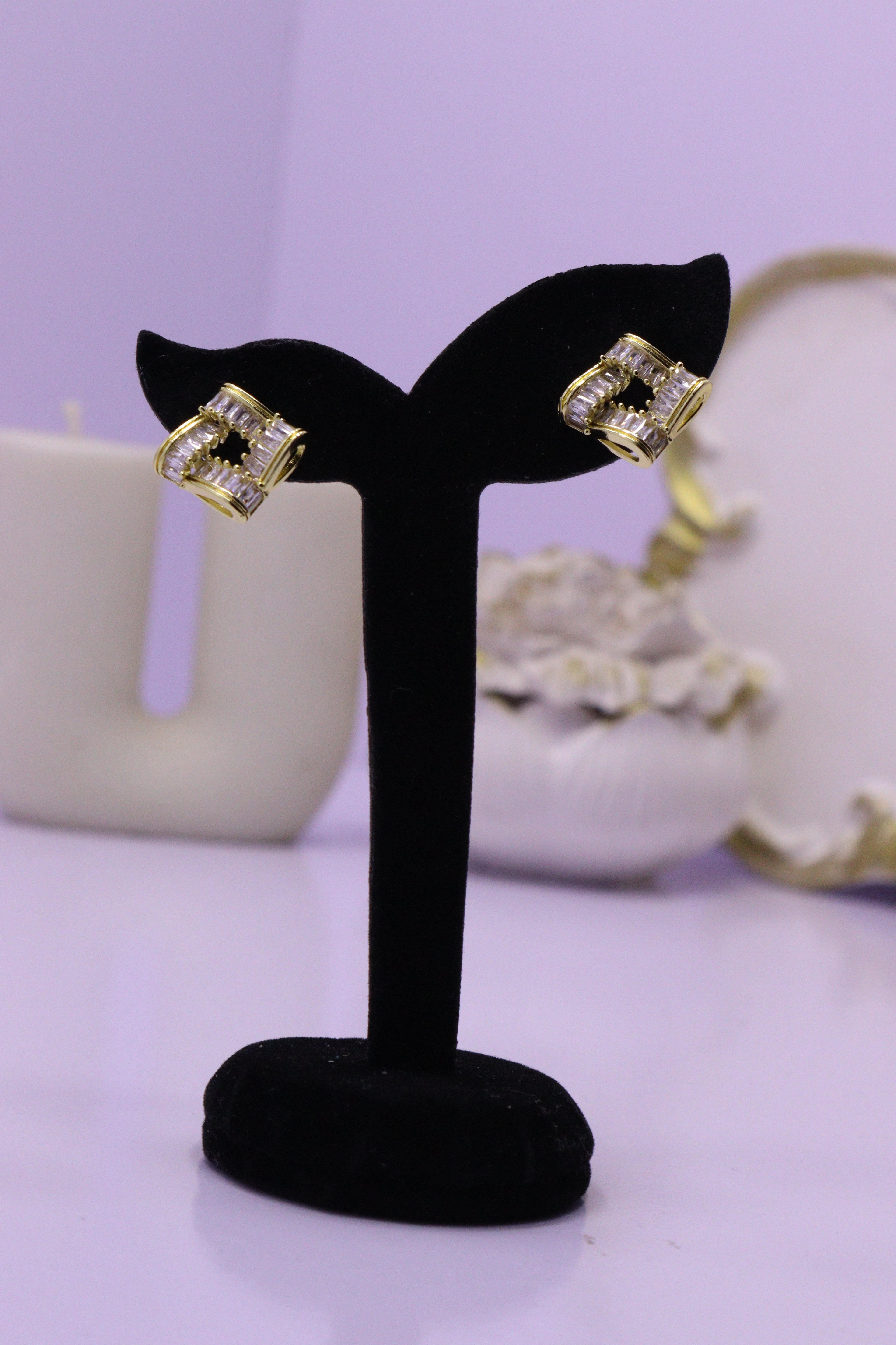 Bold Glow Series 0081 - AZ Golden Ear ring