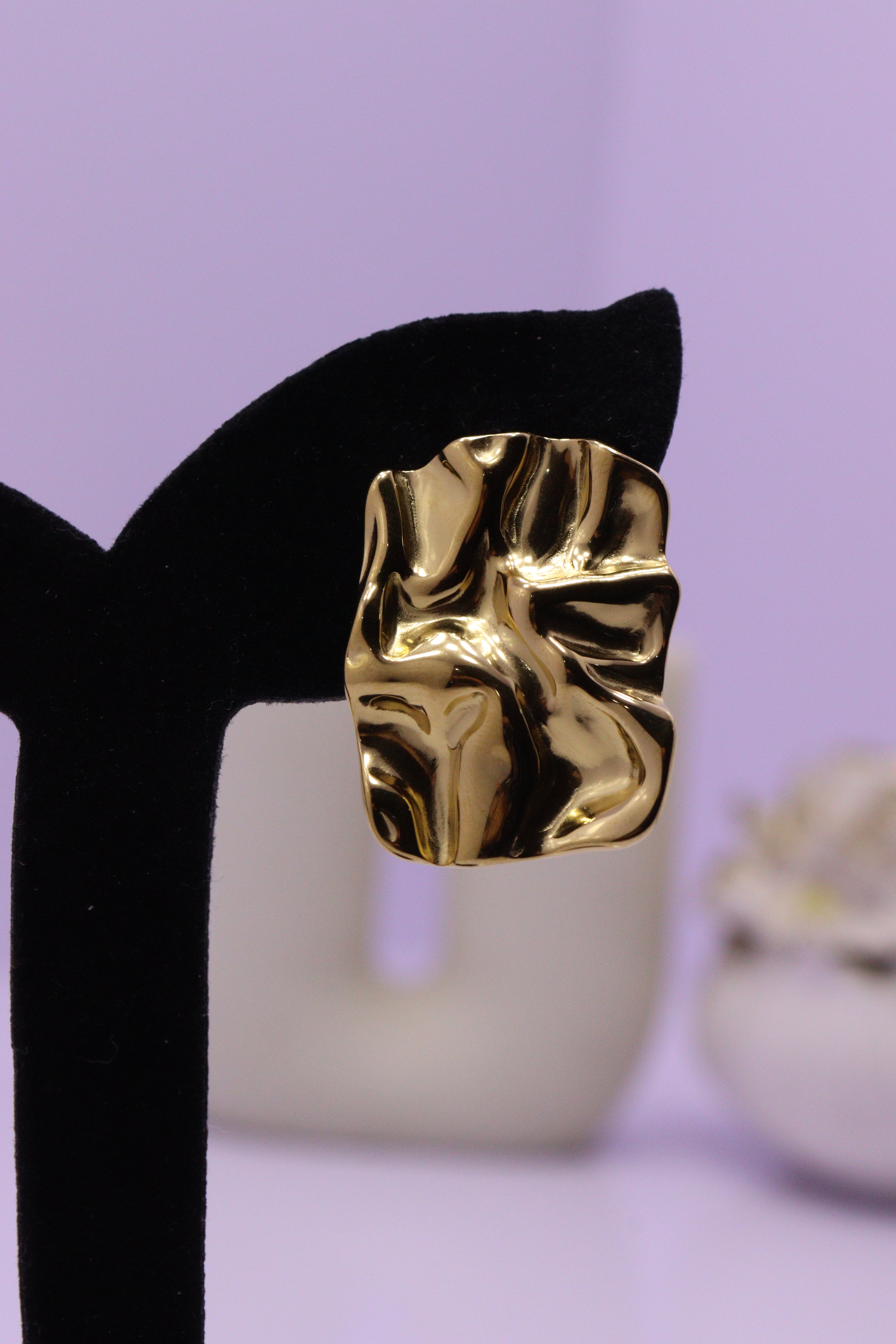 Bold Glow Series 0097 - AZ Golden Ear ring