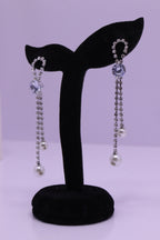 Bold Glow Series 0165 - AZ Silver Ear ring