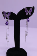 Bold Glow Series 0167 - AZ Silver Ear ring