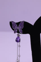 Bold Glow Series 0167 - AZ Silver Ear ring