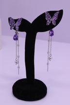 Bold Glow Series 0167 - AZ Silver Ear ring