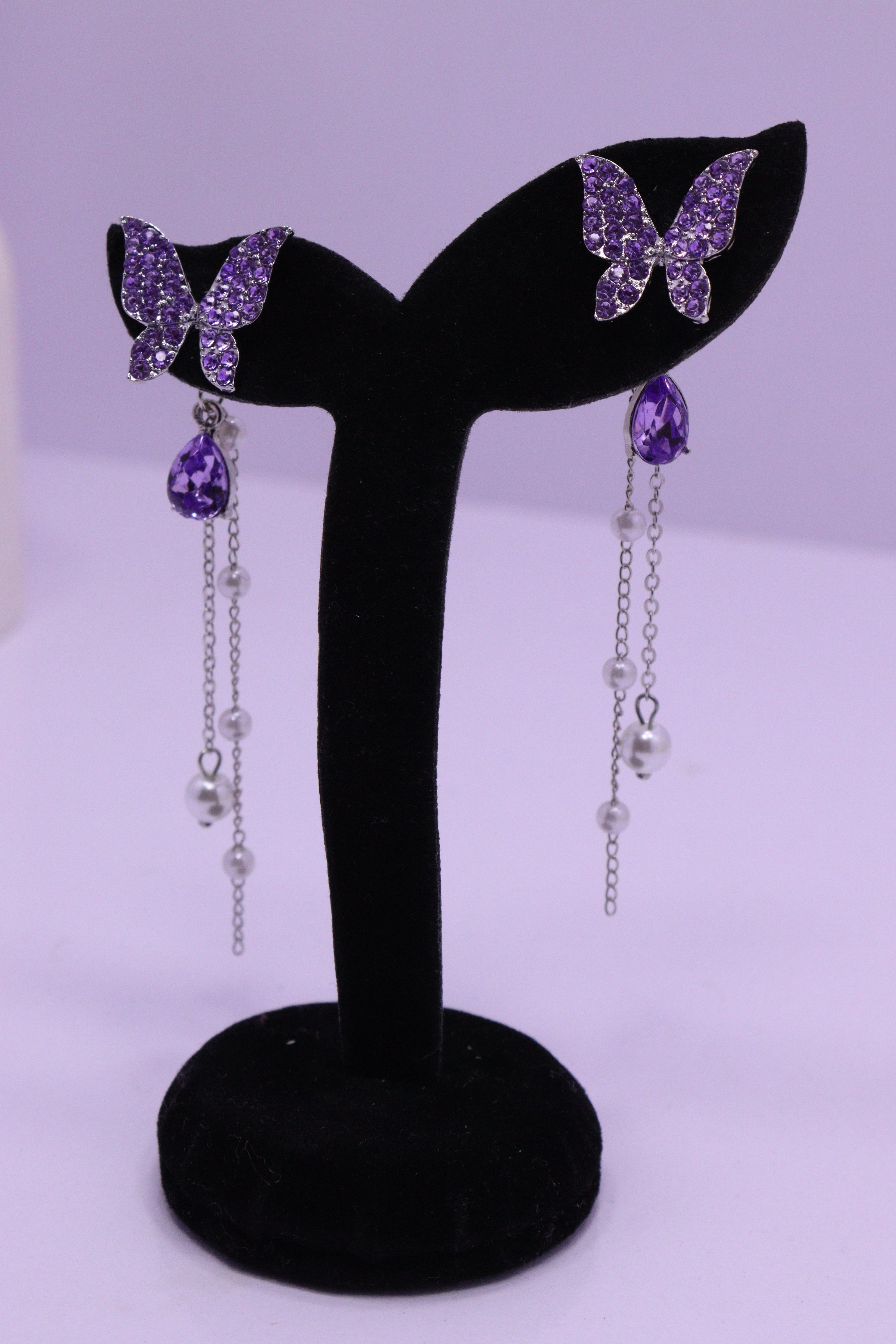 Bold Glow Series 0167 - AZ Silver Ear ring