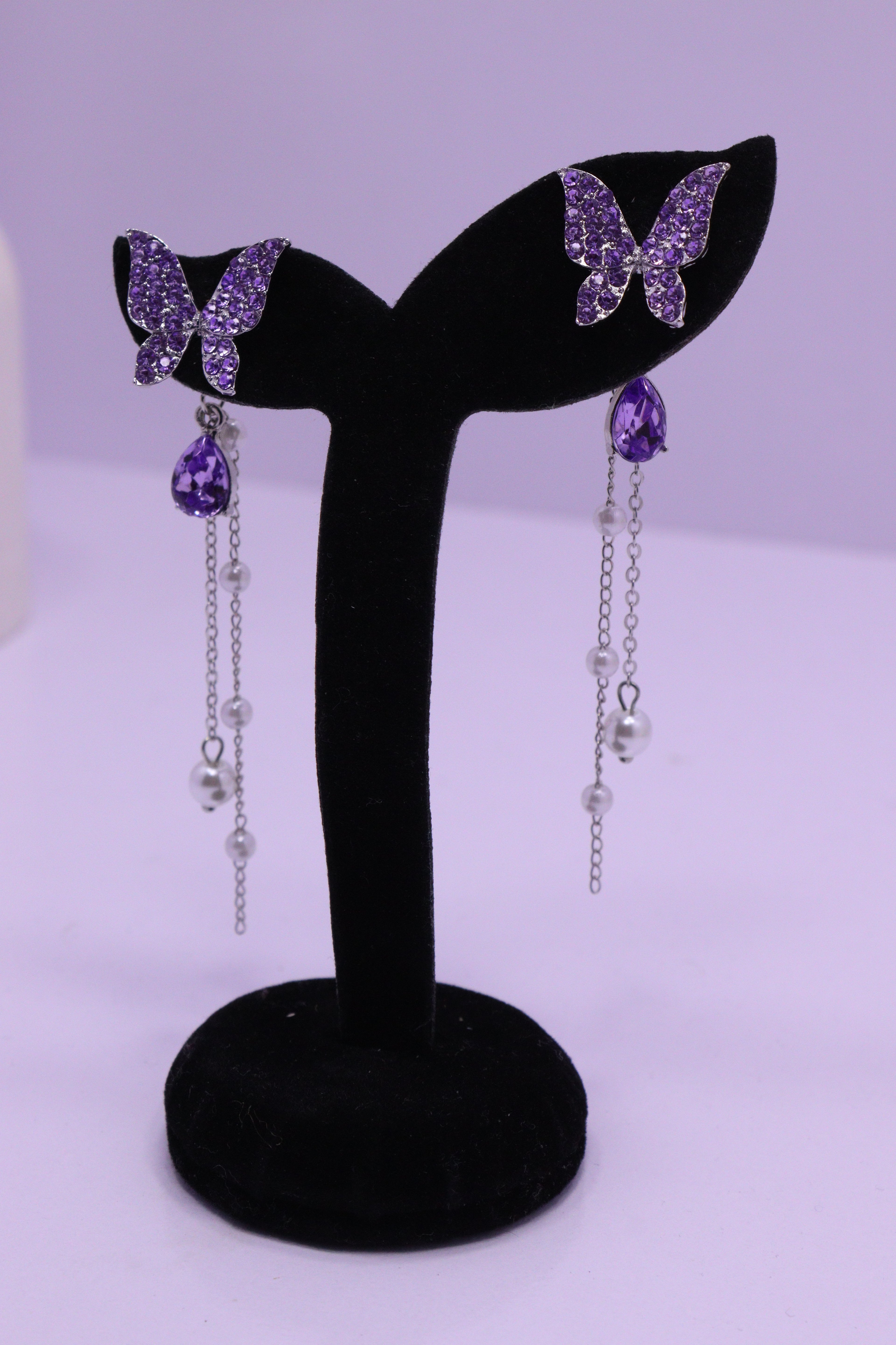 Bold Glow Series 0167 - AZ Silver Ear ring