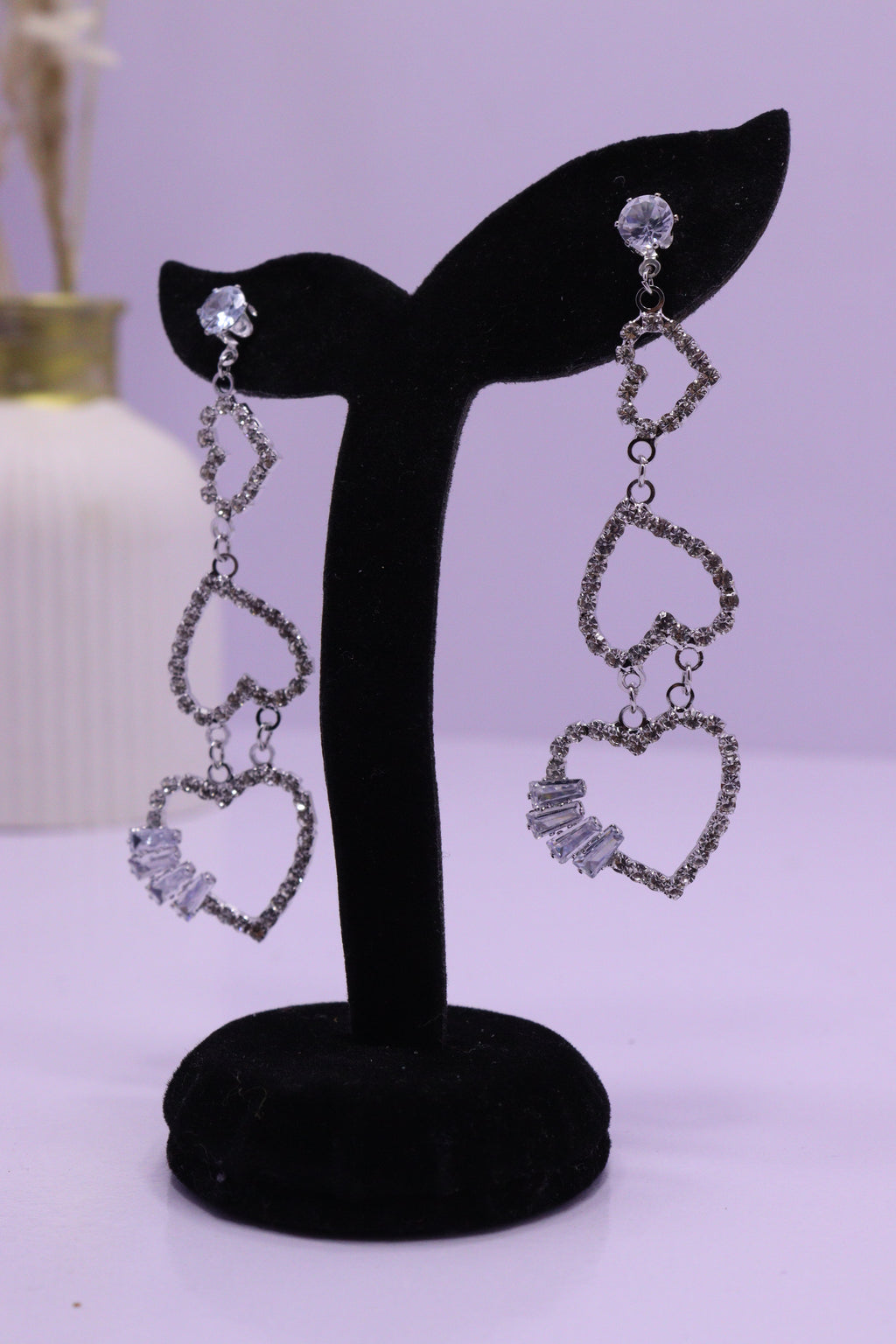 Bold Glow Series 0207 - AZ Silver Ear ring