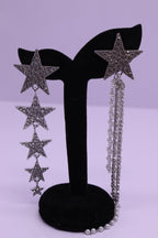 Bold Glow Series 0175 - AZ Silver Ear ring