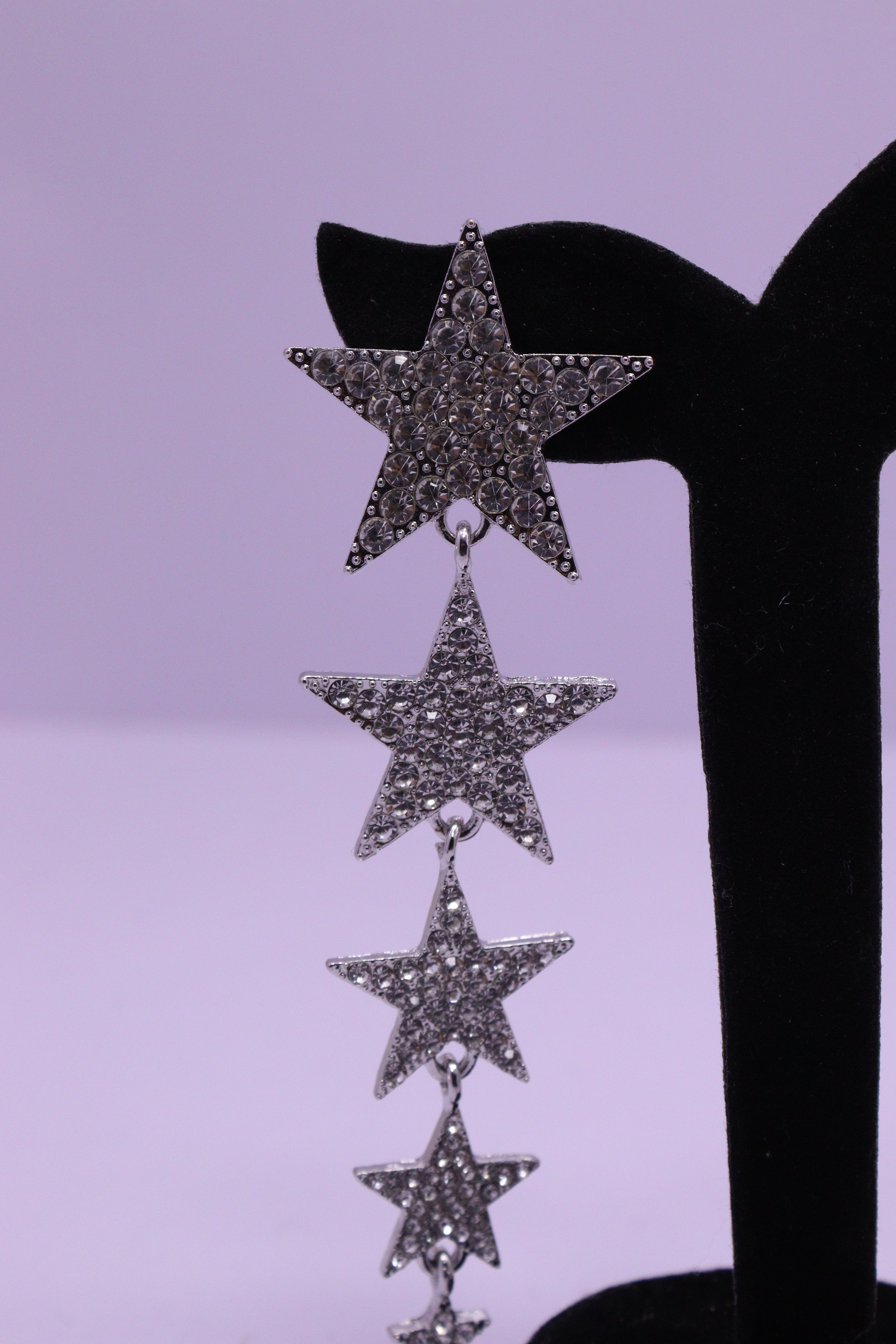 Bold Glow Series 0175 - AZ Silver Ear ring