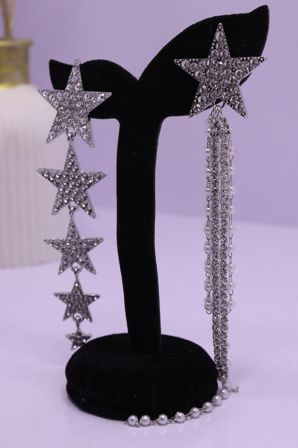 Bold Glow Series 0175 - AZ Silver Ear ring