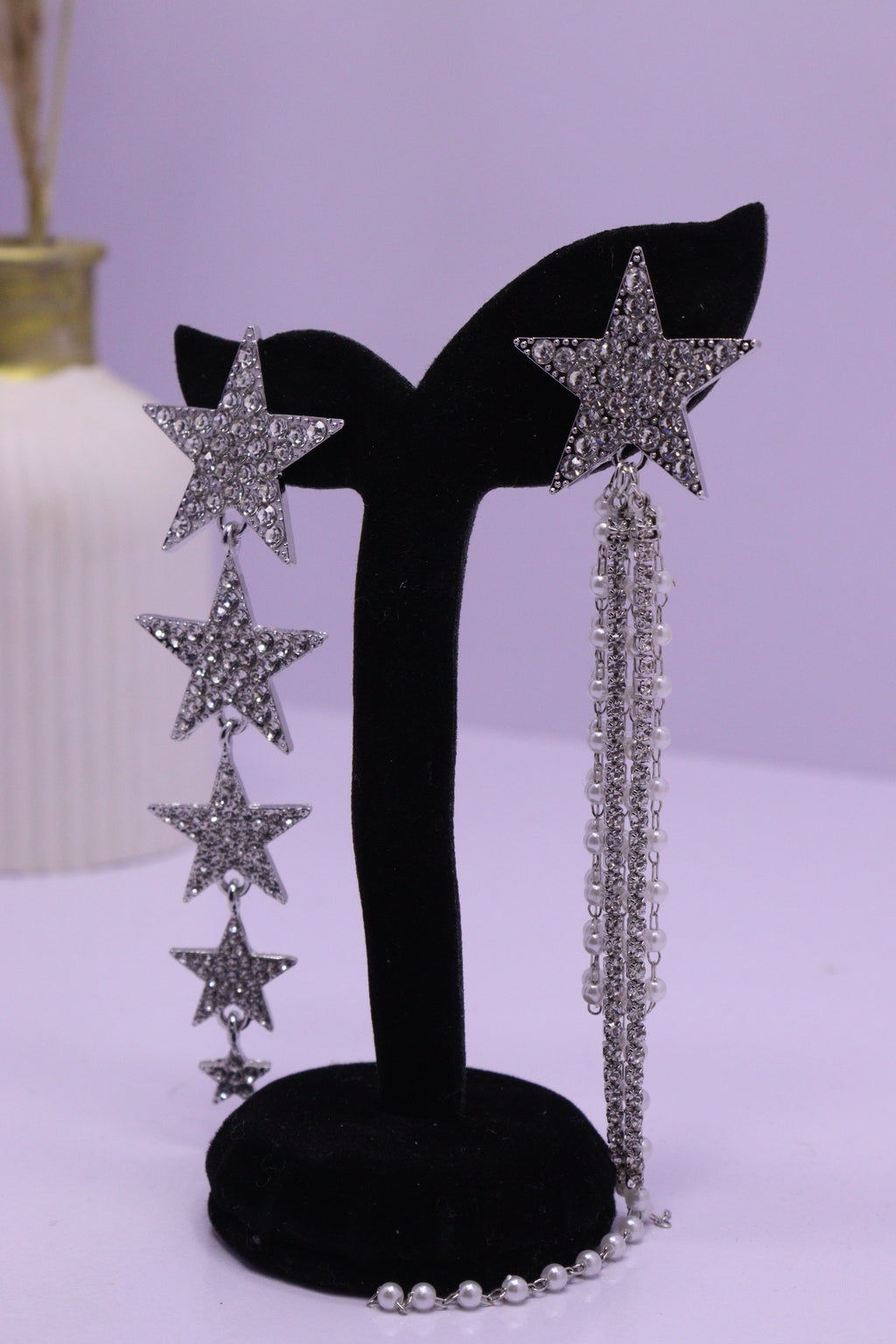 Bold Glow Series 0175 - AZ Silver Ear ring