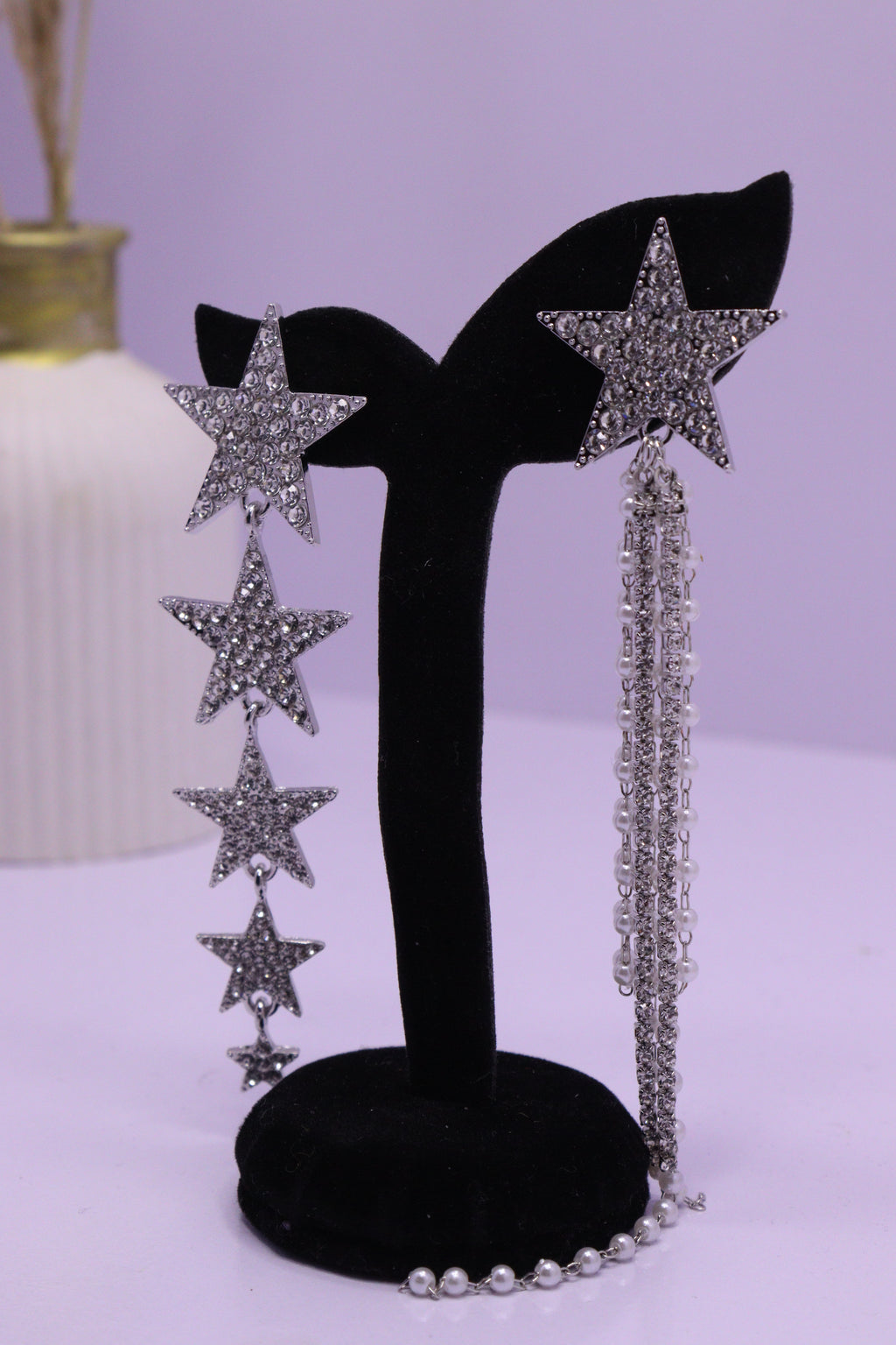 Bold Glow Series 0175 - AZ Silver Ear ring