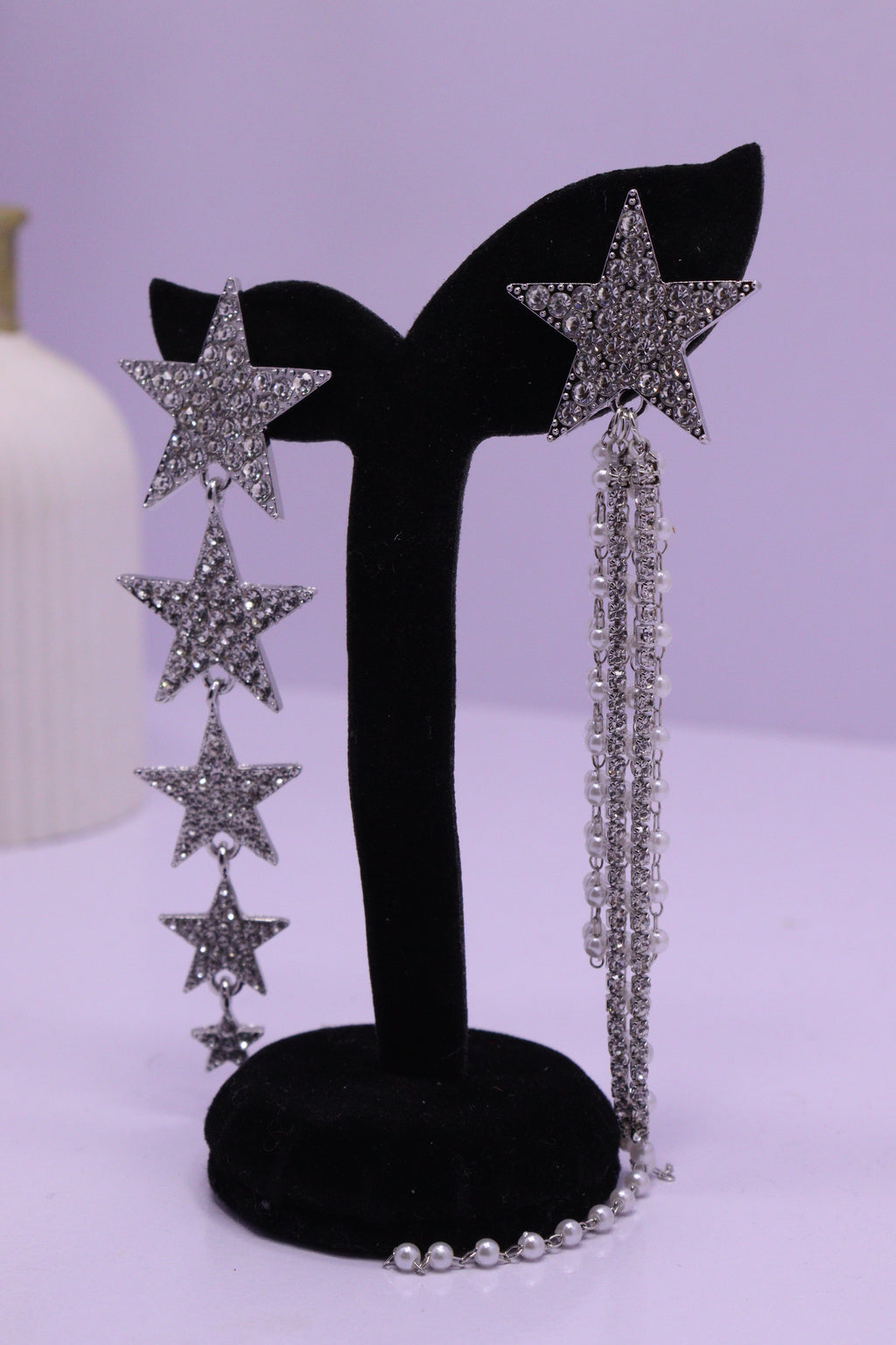 Bold Glow Series 0175 - AZ Silver Ear ring