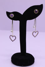 Bold Glow Series 0194 - AZ Silver Ear ring