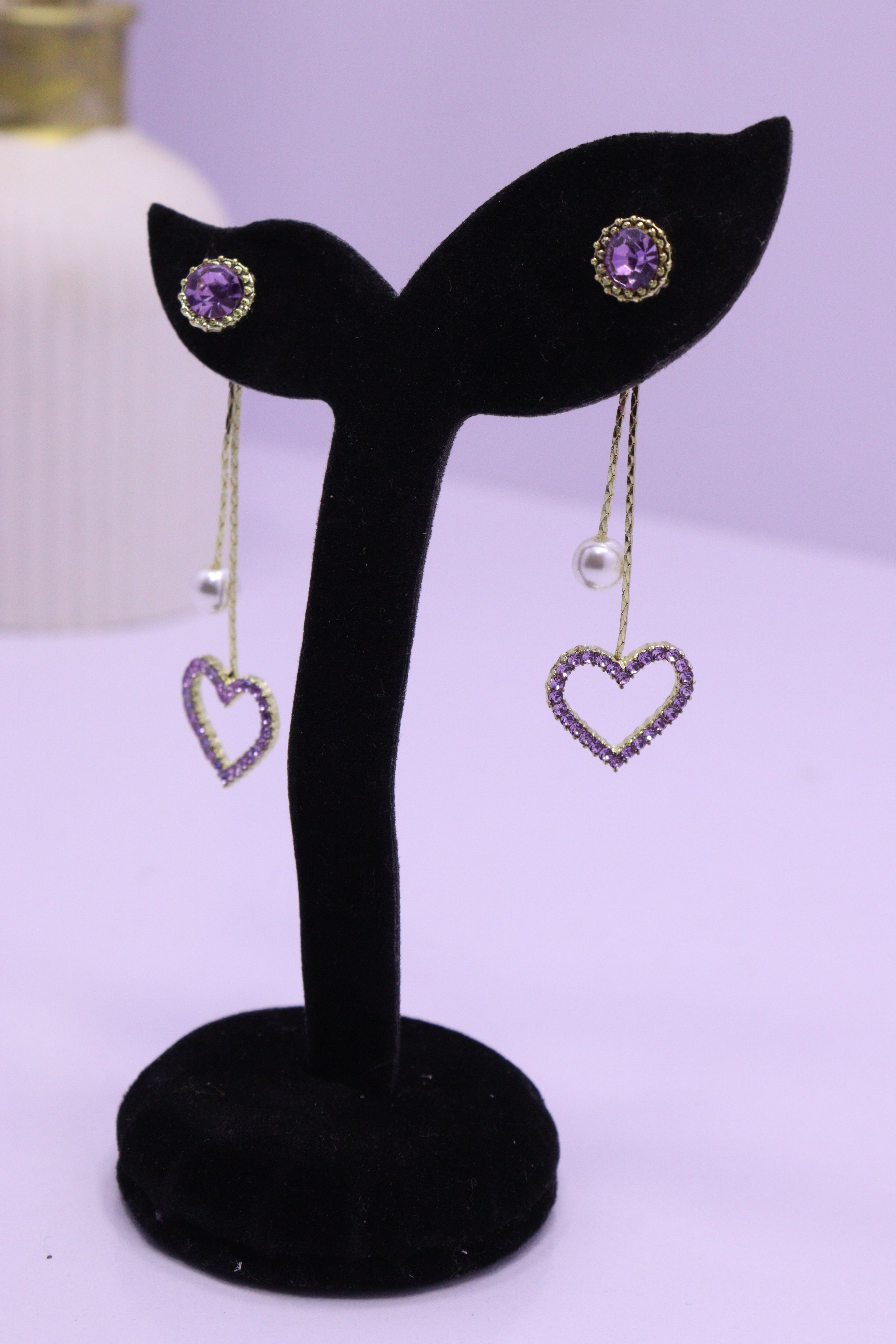 Bold Glow Series 0194 - AZ Silver Ear ring