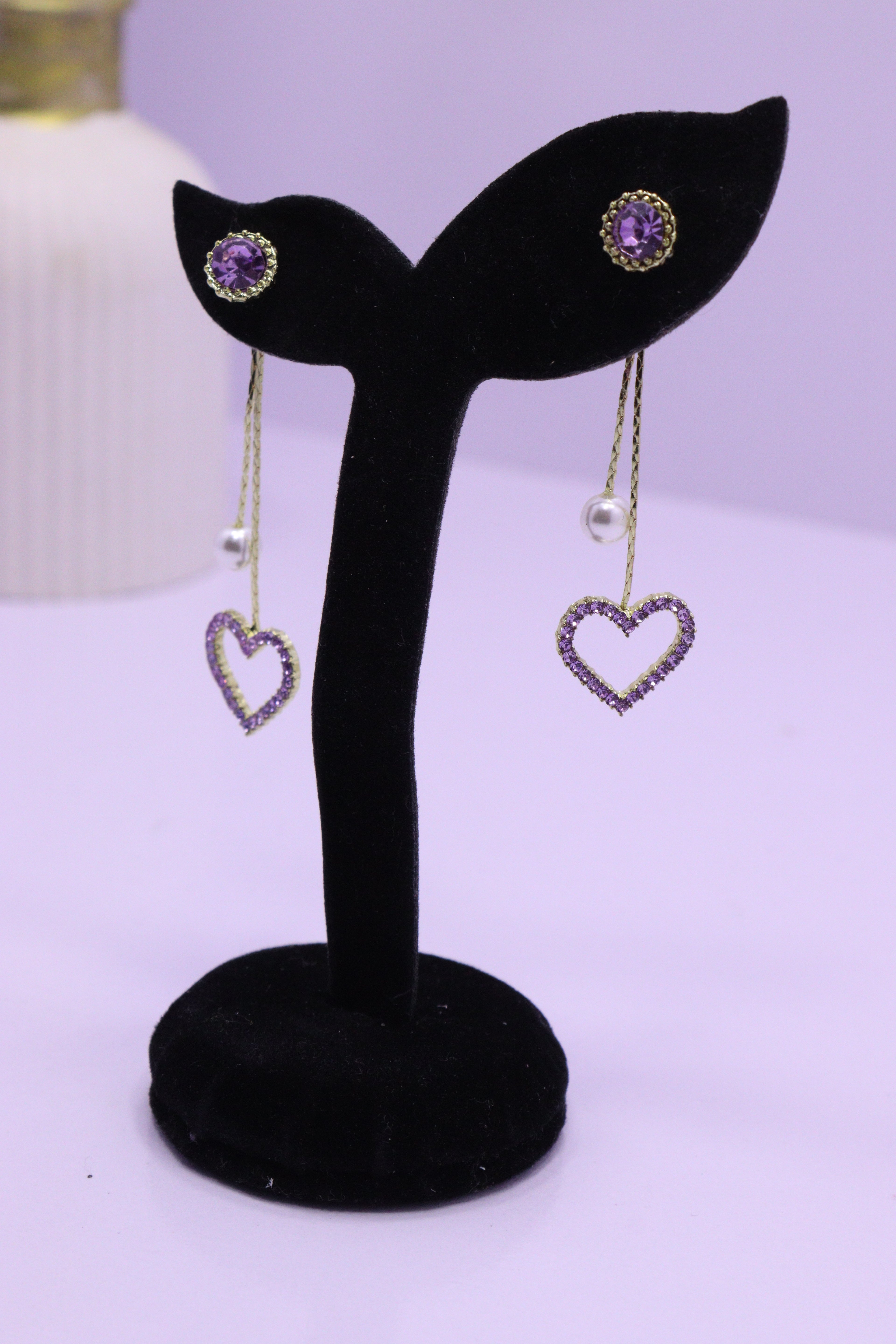 Bold Glow Series 0194 - AZ Silver Ear ring