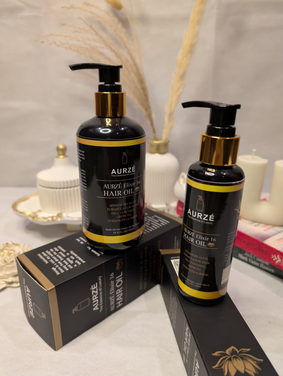 Aurze Elixir 16 – Duo Hair Oil Offer (120ml + 300ml)