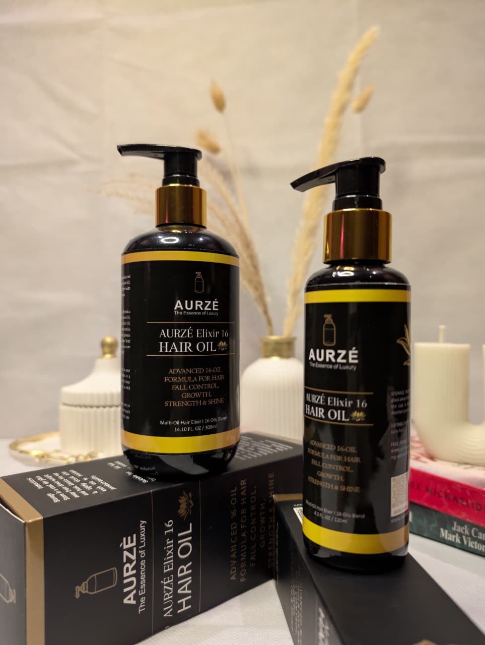 Aurze Elixir 16 – Duo Hair Oil Offer (120ml + 300ml)