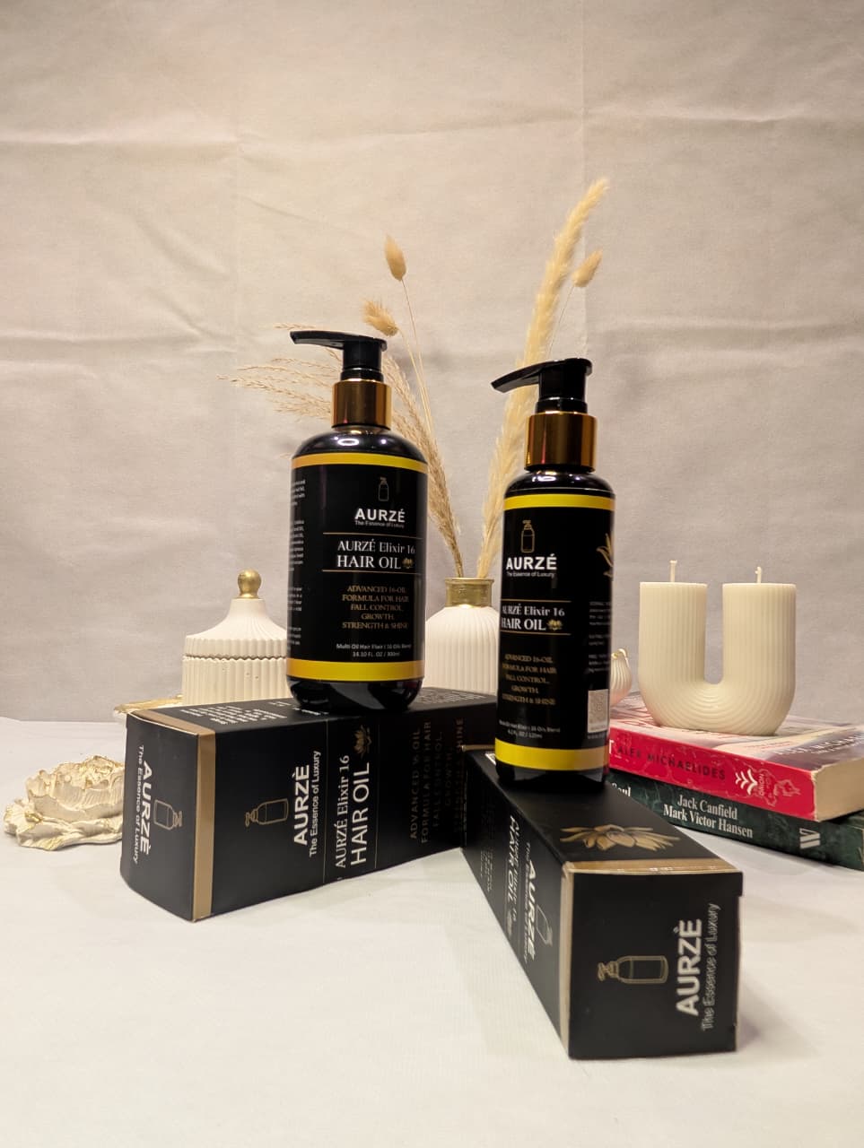 Aurze Elixir 16 – Duo Hair Oil Offer (120ml + 300ml)