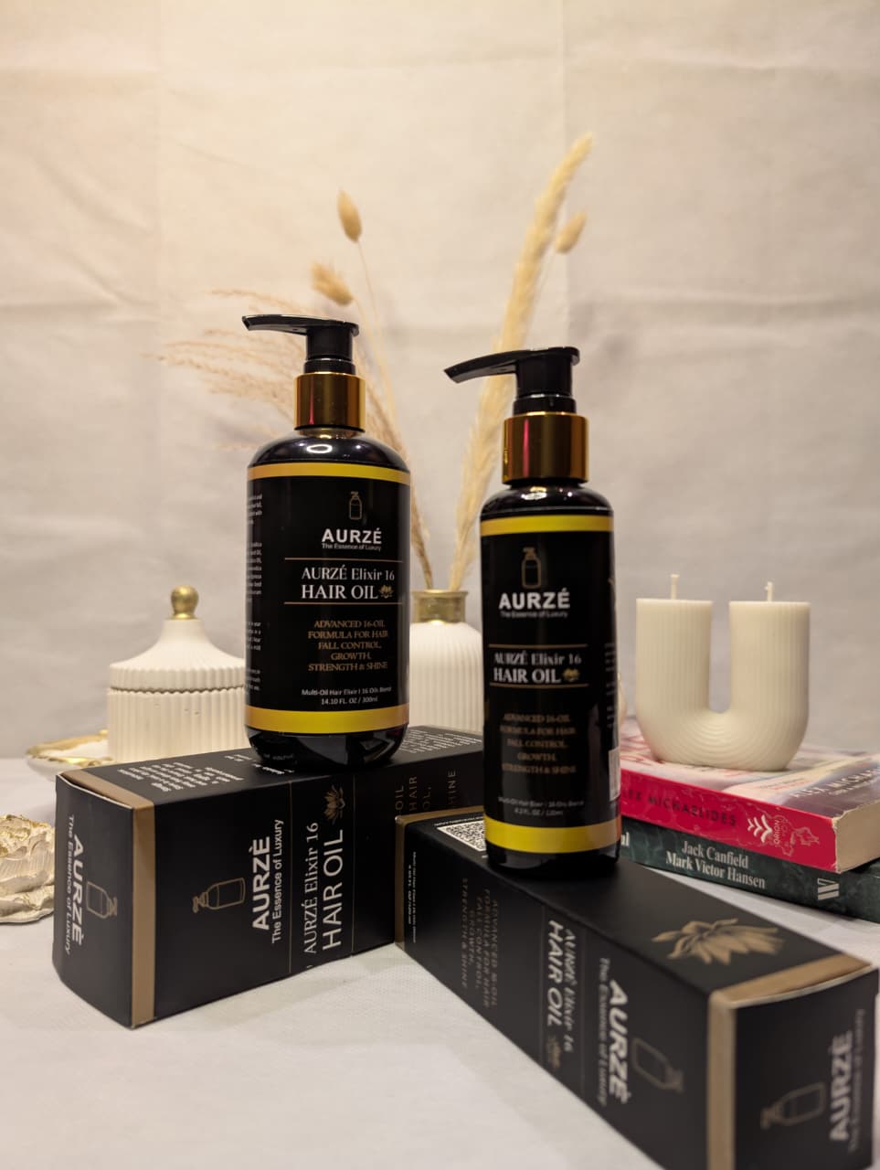 Aurze Elixir 16 – Duo Hair Oil Offer (120ml + 300ml)