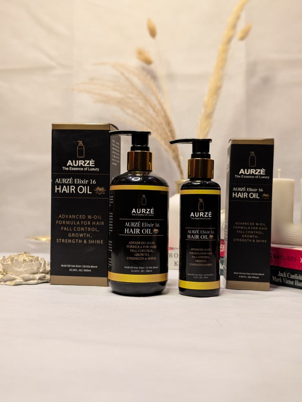 Aurze Elixir 16 – Duo Hair Oil Offer (120ml + 300ml)