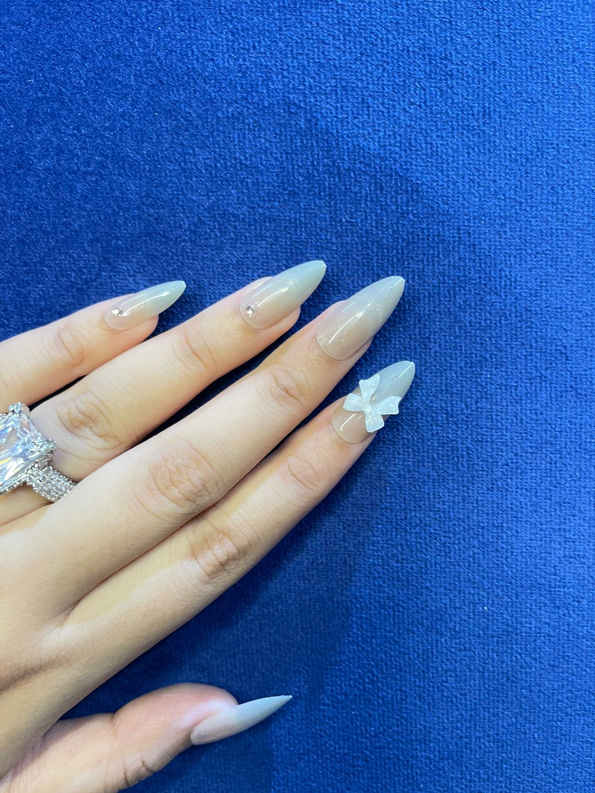 Almond Nude Ombre- - White Bow Press ons