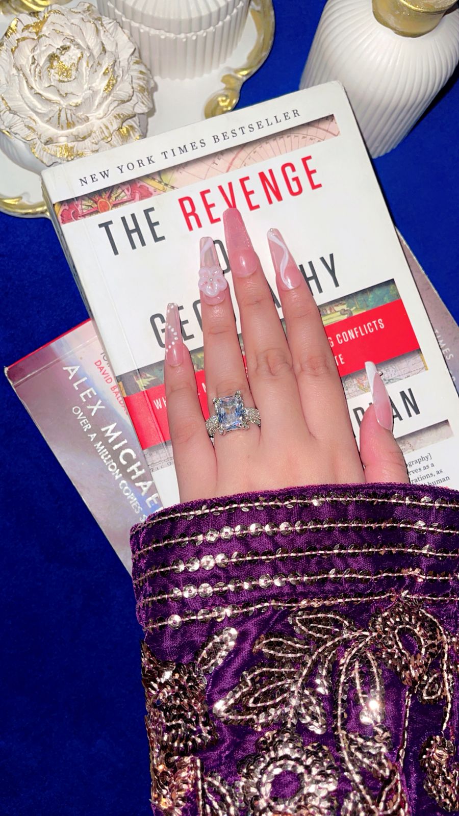 Jelly Baby Pink Bloom – Luxury Coffin Press ons Nails