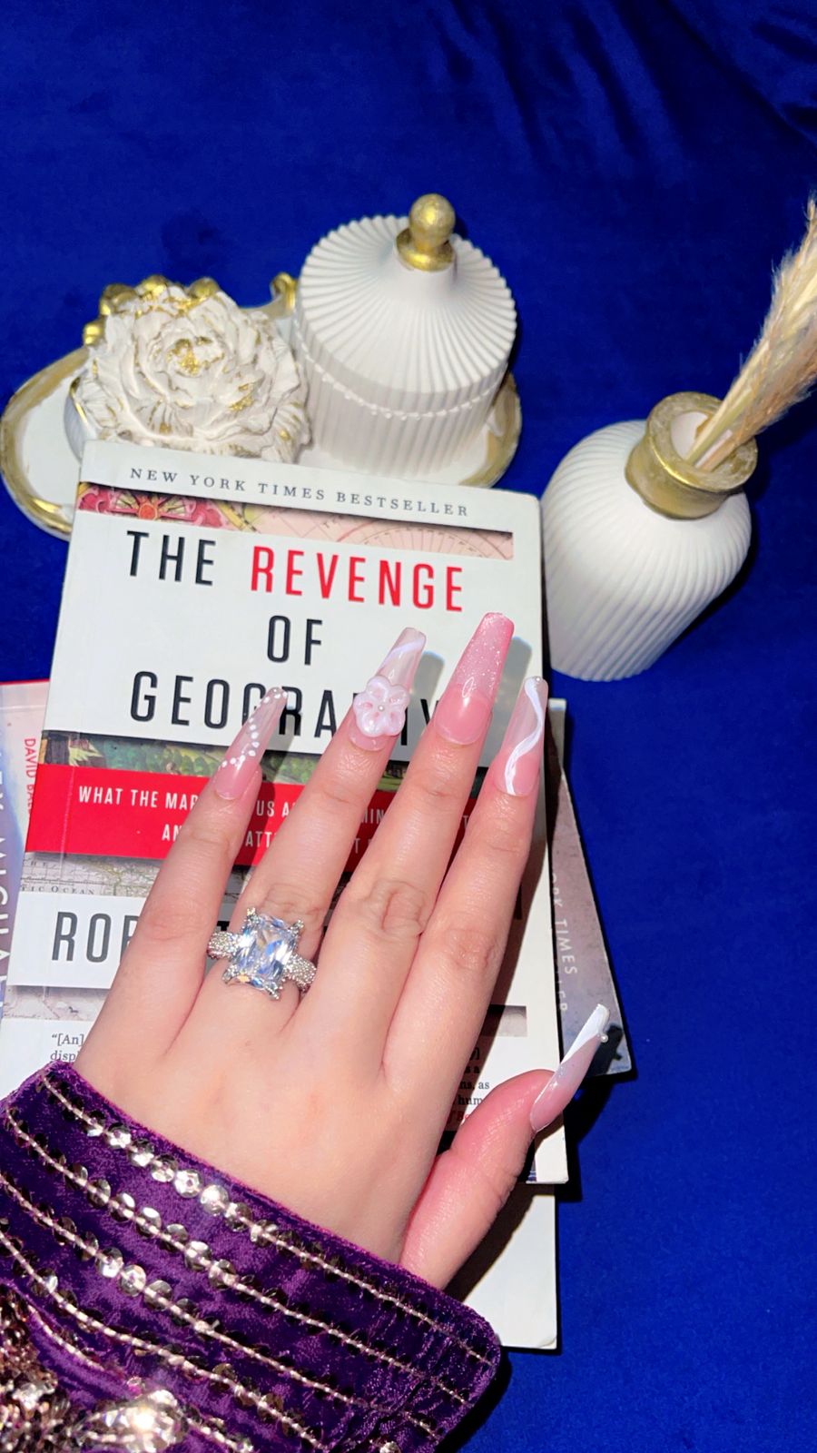 Jelly Baby Pink Bloom – Luxury Coffin Press ons Nails