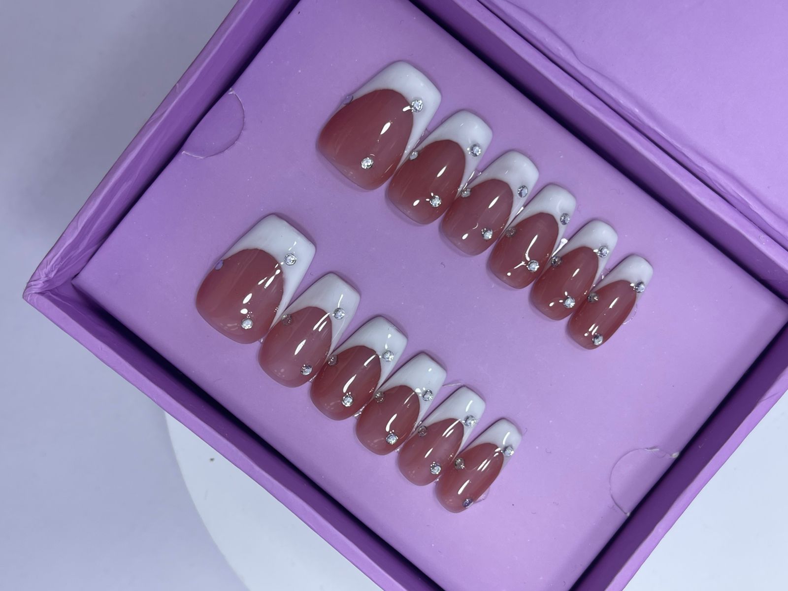 Classic French Hands - Coffin Press On Nails