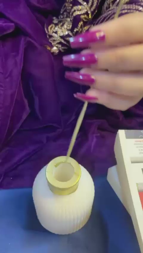 Purple Aura – Cat Eye Coffin Nails