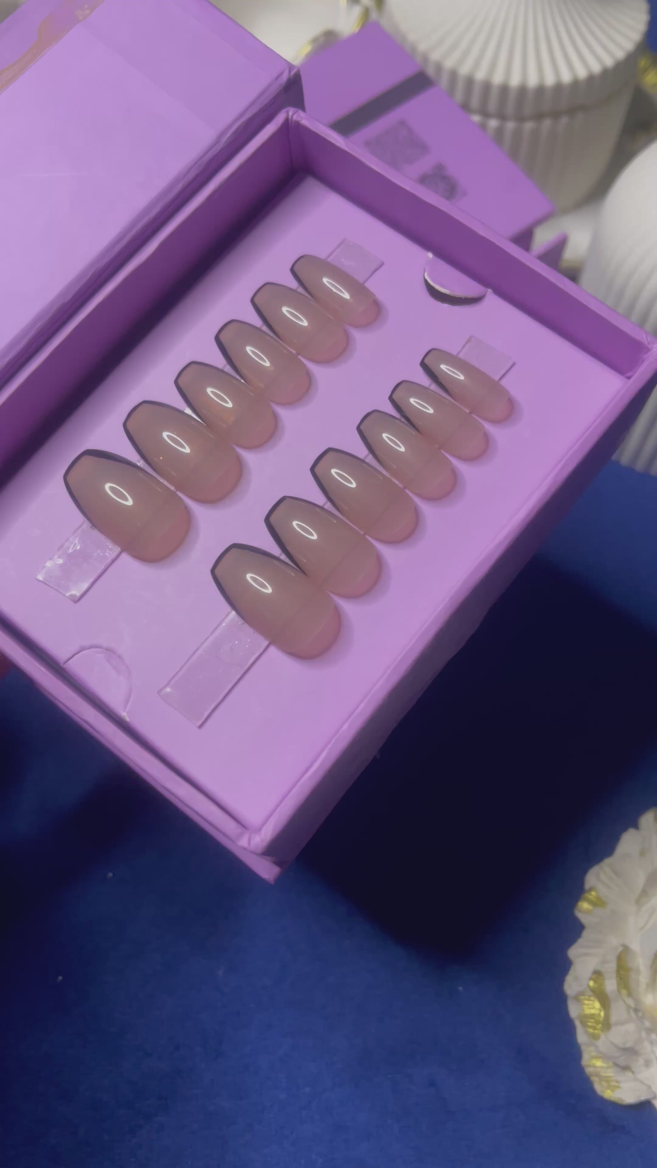 Nude Side Edge French- Coffin Press On Nails