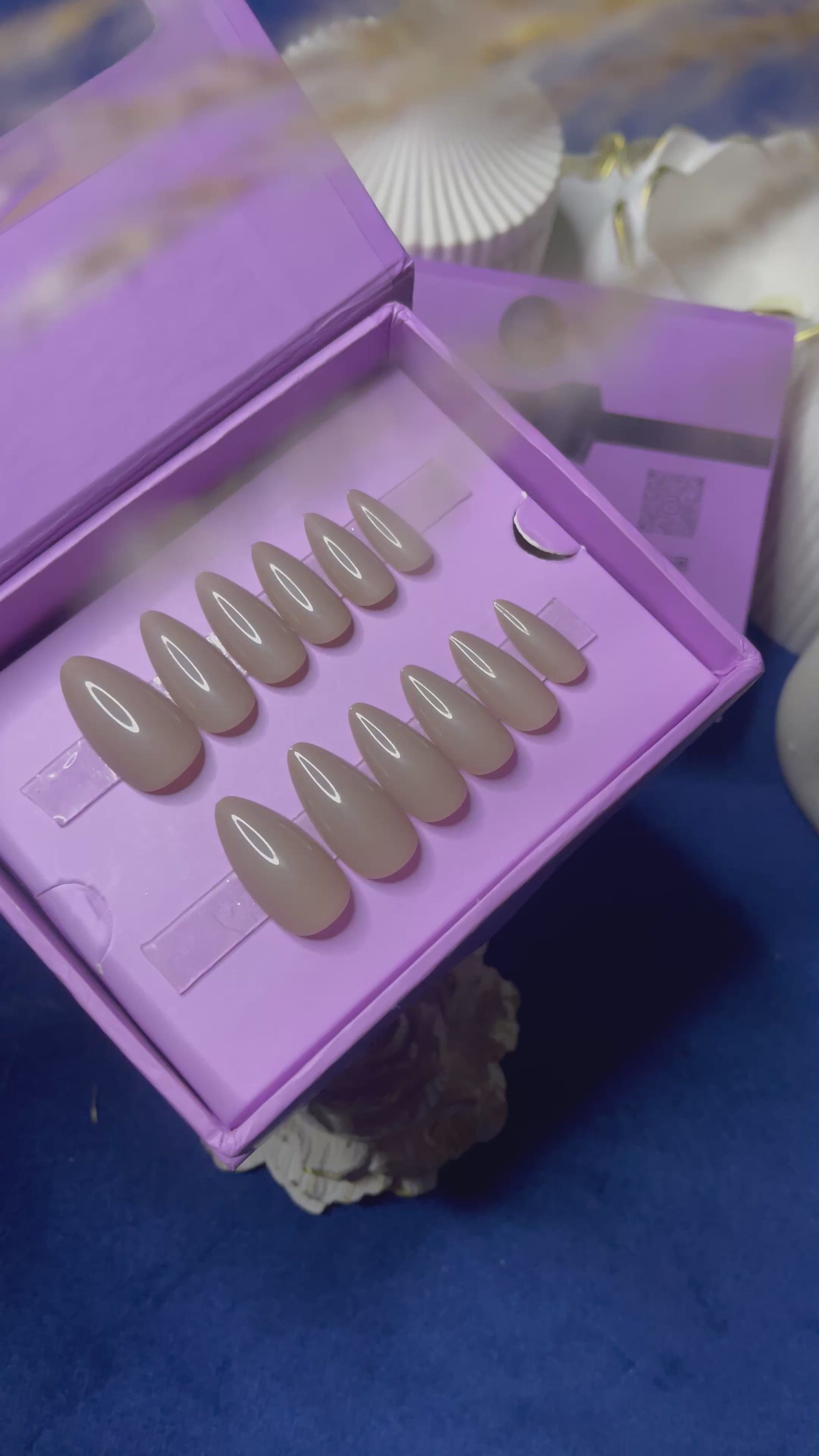 Nude- Medium Almond Press On Nails