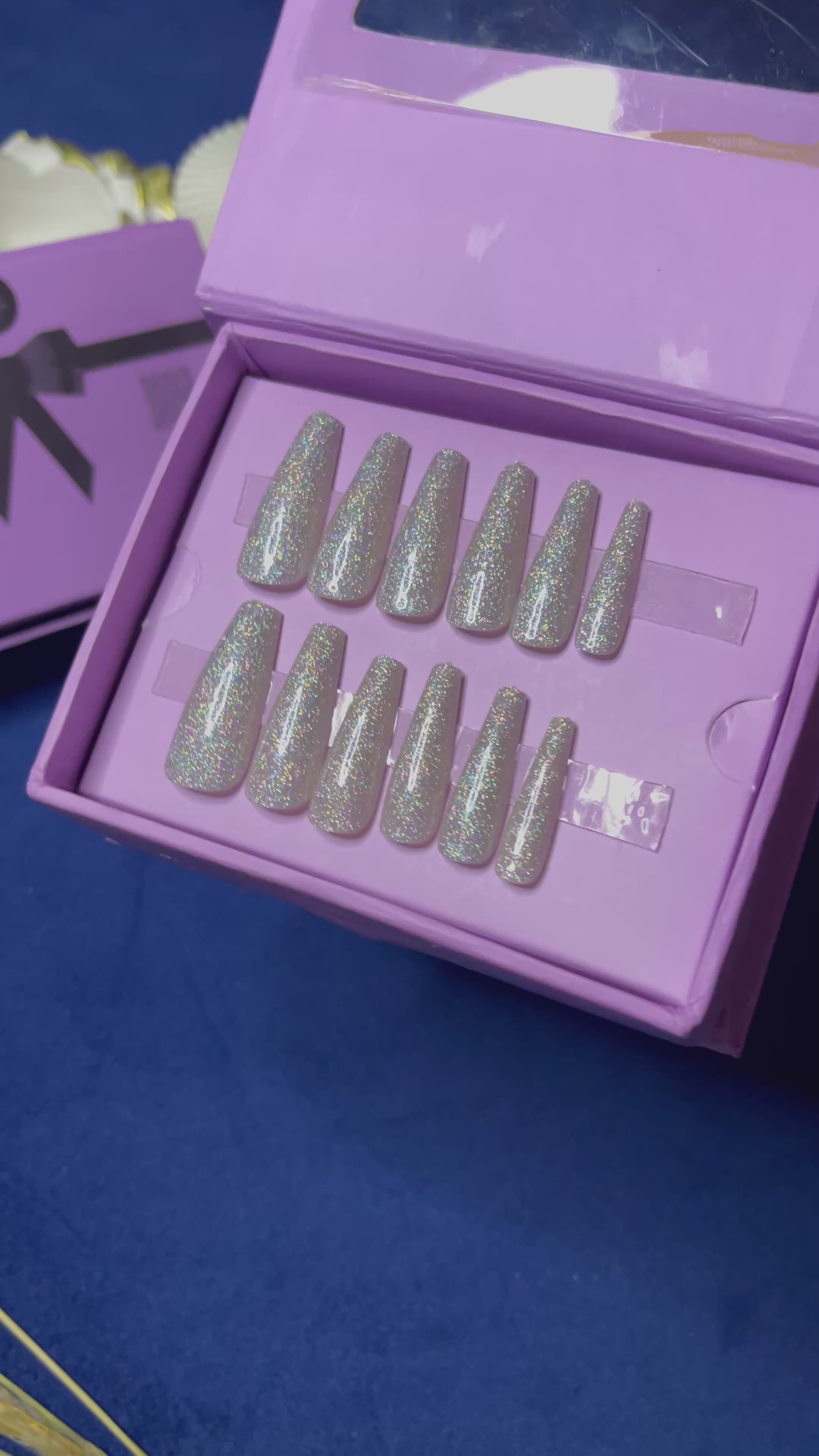 Champagne Wedding Inspo- Coffin extra long Press Ons