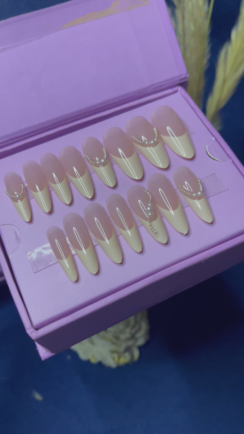 Deep U Luxury French - Almond Press Ons