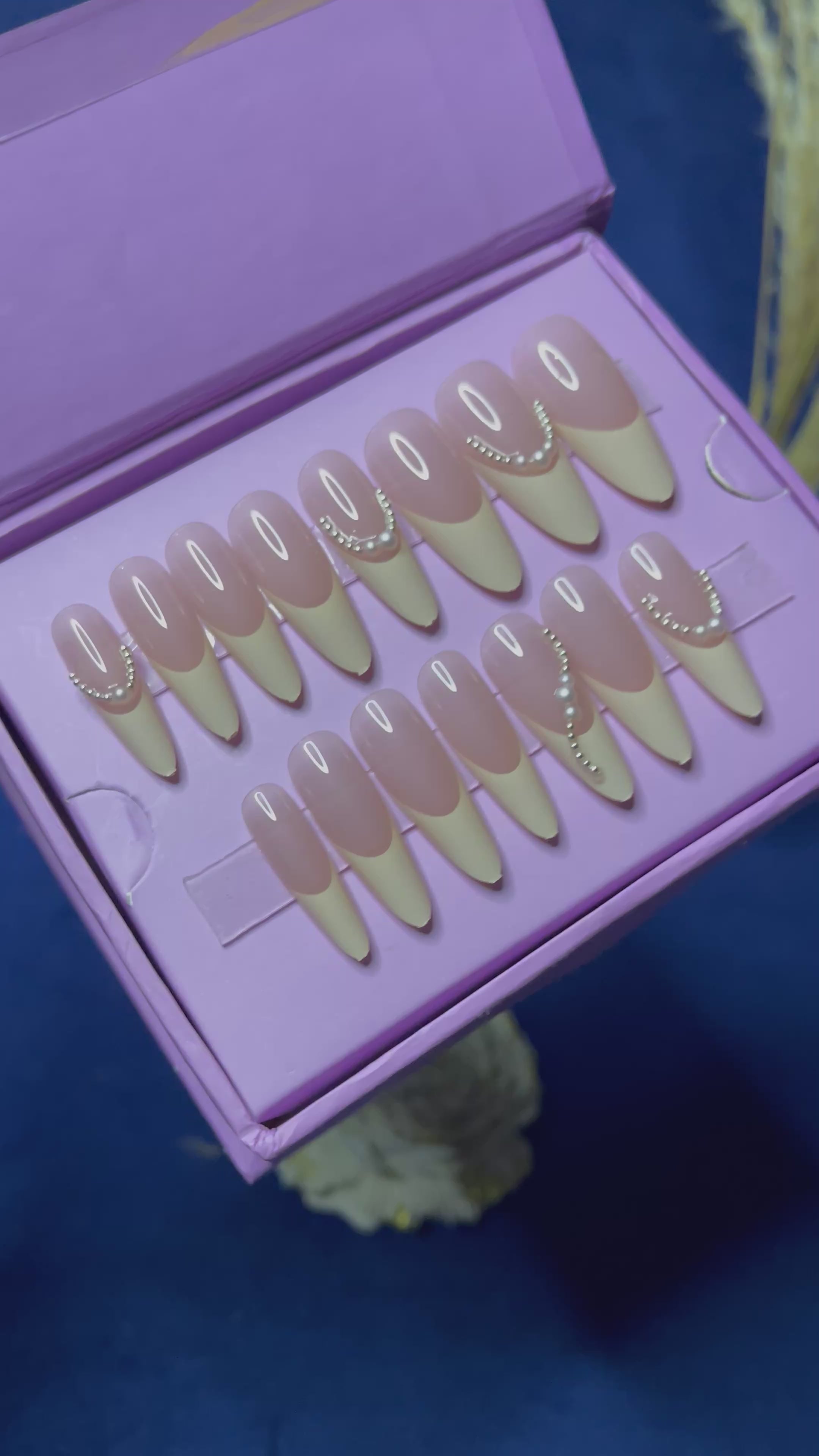 Deep U Luxury French - Almond Press Ons