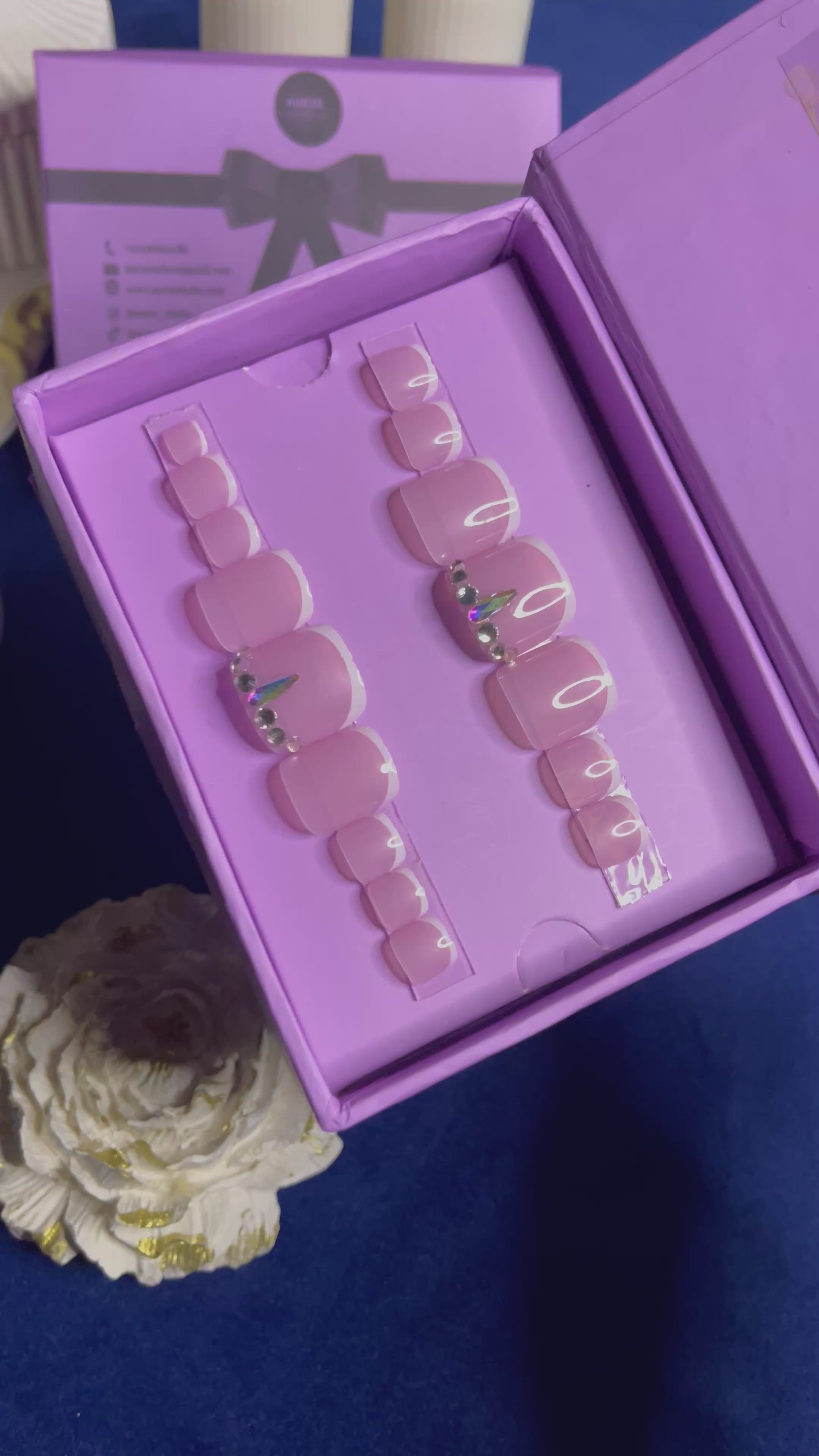 Luxury White French- toe nails